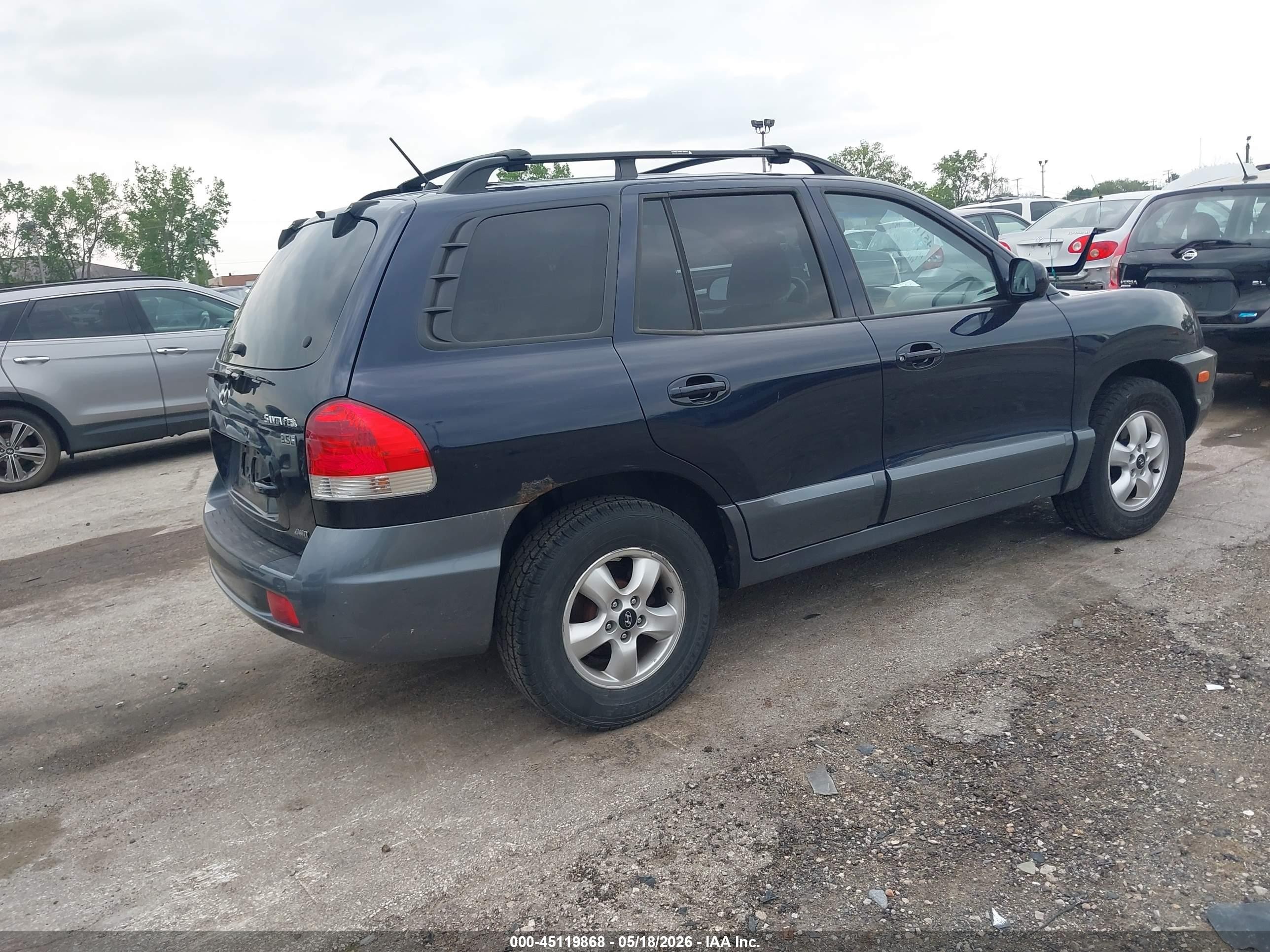 2005 Hyundai Santa Fe Gls/lx Dark Blue vin: KM8SC73E55U855546