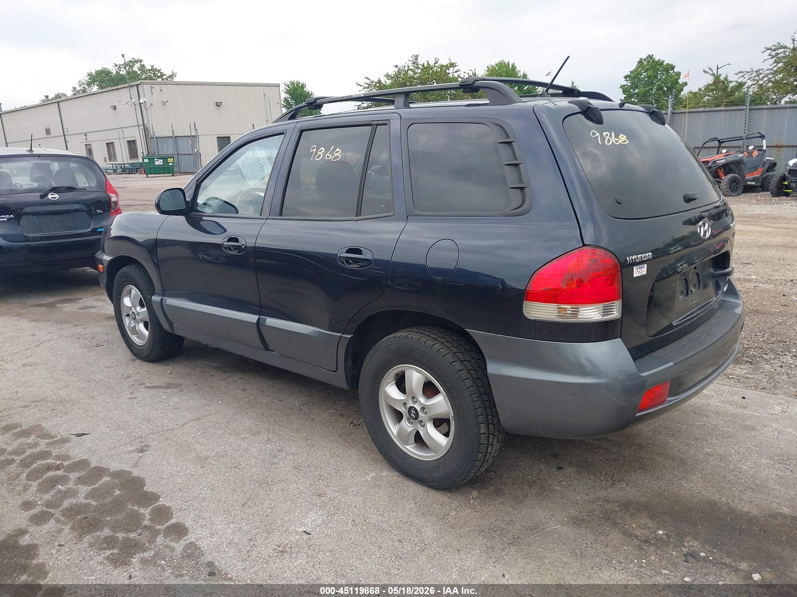 2005 Hyundai Santa Fe Gls/lx Dark Blue vin: KM8SC73E55U855546