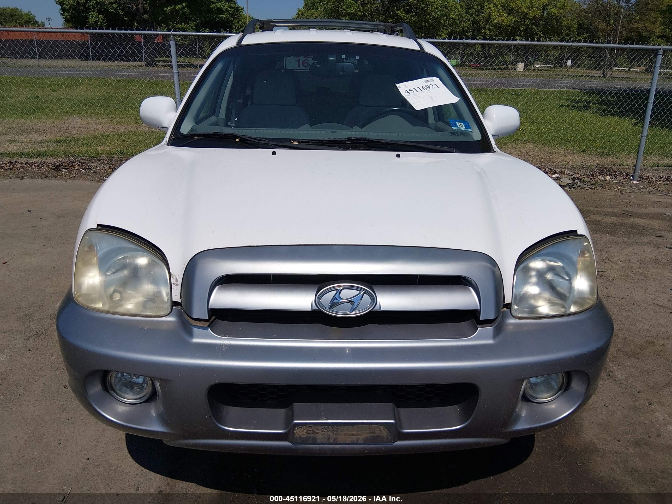 2006 Hyundai Santa Fe Gls/limited White vin: KM8SC73E56U069635