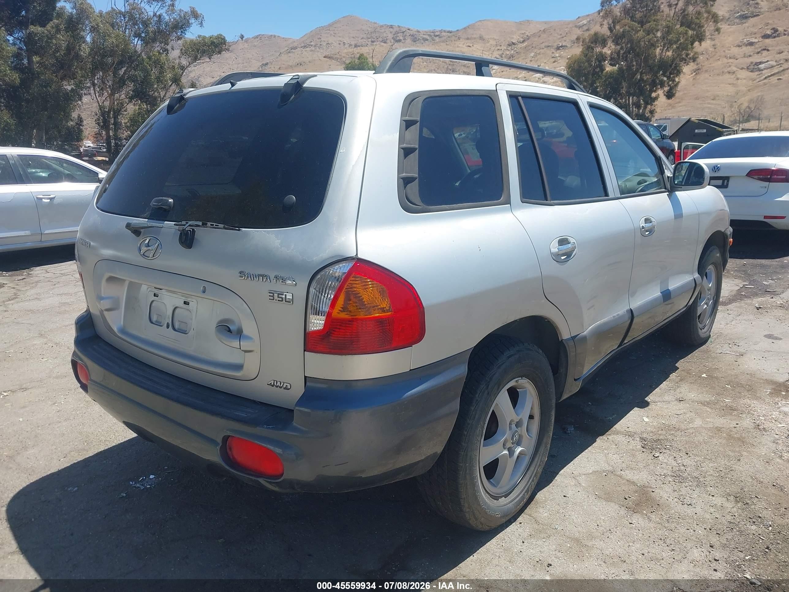 2003 Hyundai Santa Fe Gls/lx Silver vin: KM8SC73E63U537058