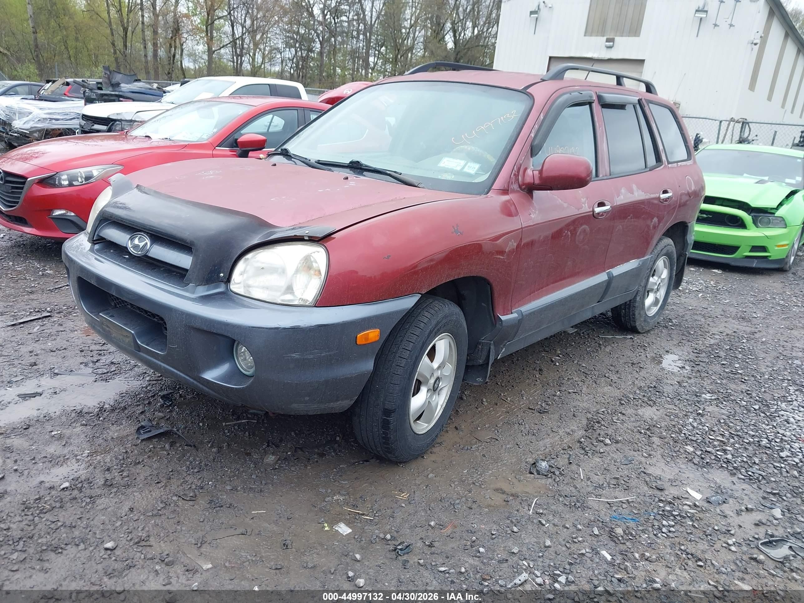 2005 Hyundai Santa Fe Gls/lx Red vin: KM8SC73E65U897661