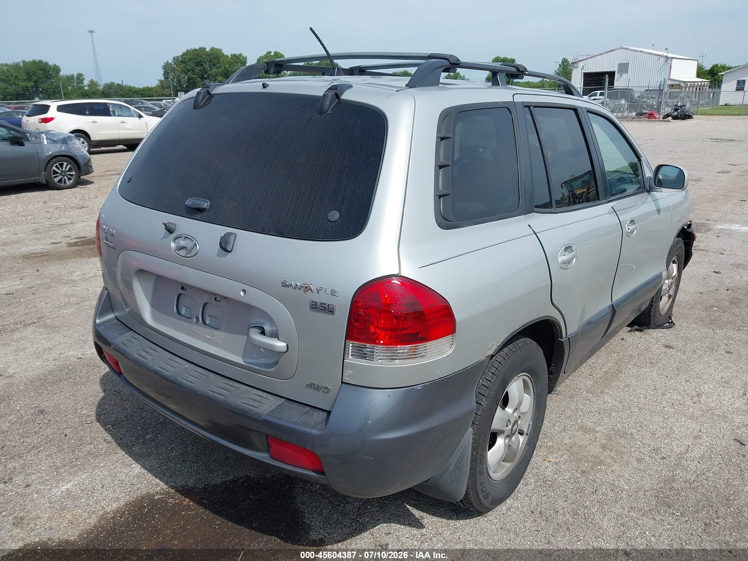 2006 Hyundai Santa Fe Gls/limited Silver vin: KM8SC73E66U079302