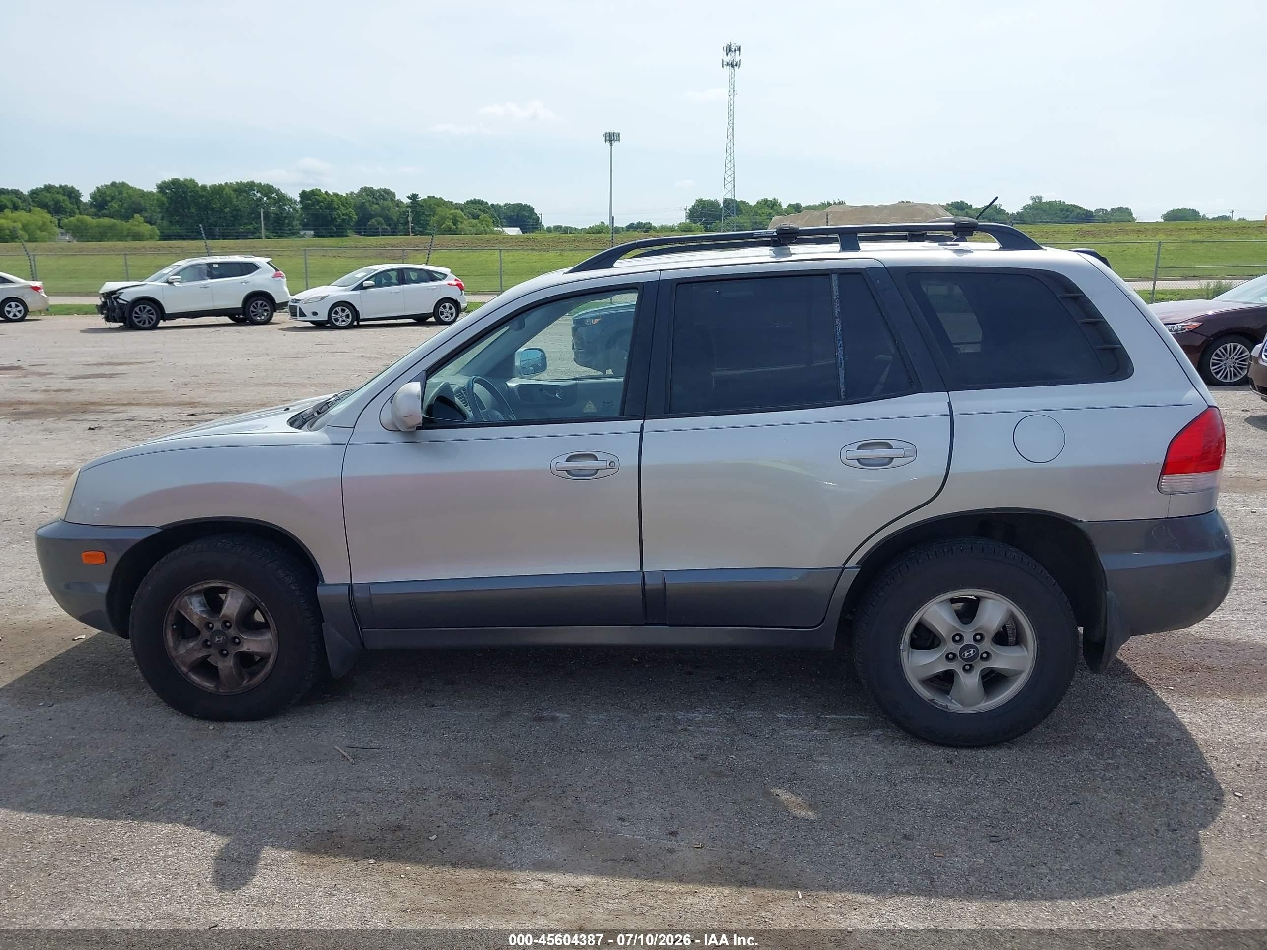 2006 Hyundai Santa Fe Gls/limited Silver vin: KM8SC73E66U079302