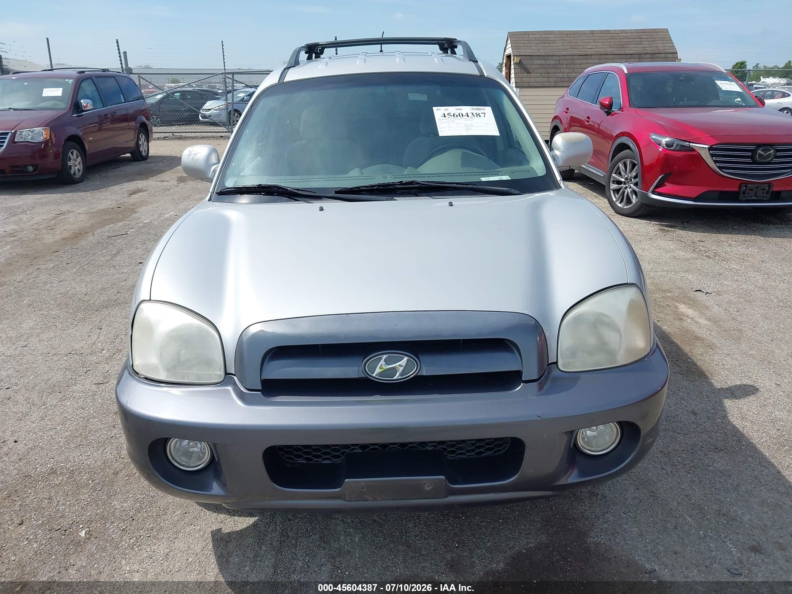 2006 Hyundai Santa Fe Gls/limited Silver vin: KM8SC73E66U079302