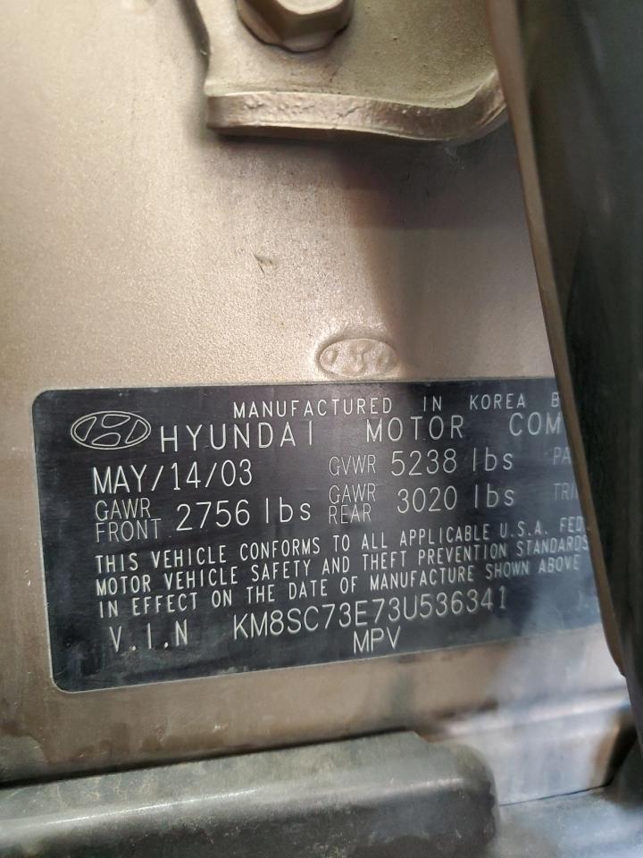 2003 Hyundai Santa Fe Gls Tan vin: KM8SC73E73U536341