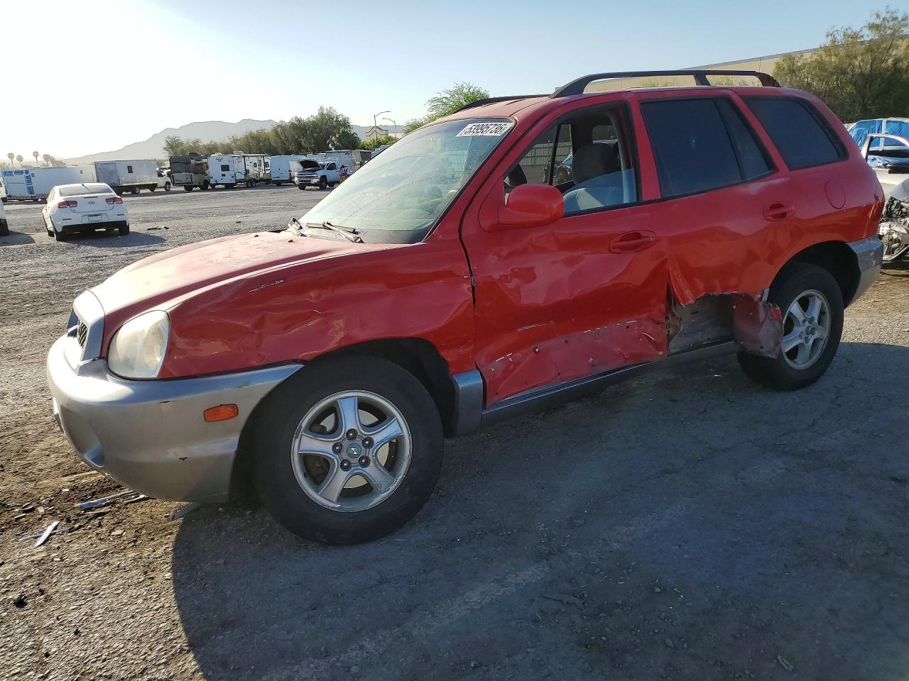 2003 Hyundai Santa Fe Gls Red vin: KM8SC73E83U487599
