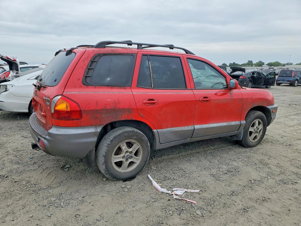 2004 Hyundai Santa Fe Gls Red vin: KM8SC73E84U577143