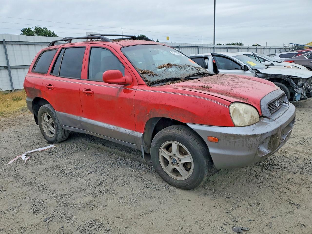 2004 Hyundai Santa Fe Gls Red vin: KM8SC73E84U577143
