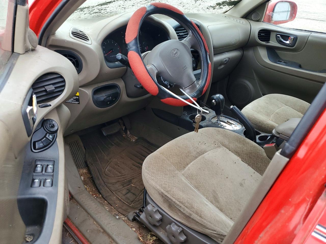 2004 Hyundai Santa Fe Gls Red vin: KM8SC73E84U577143