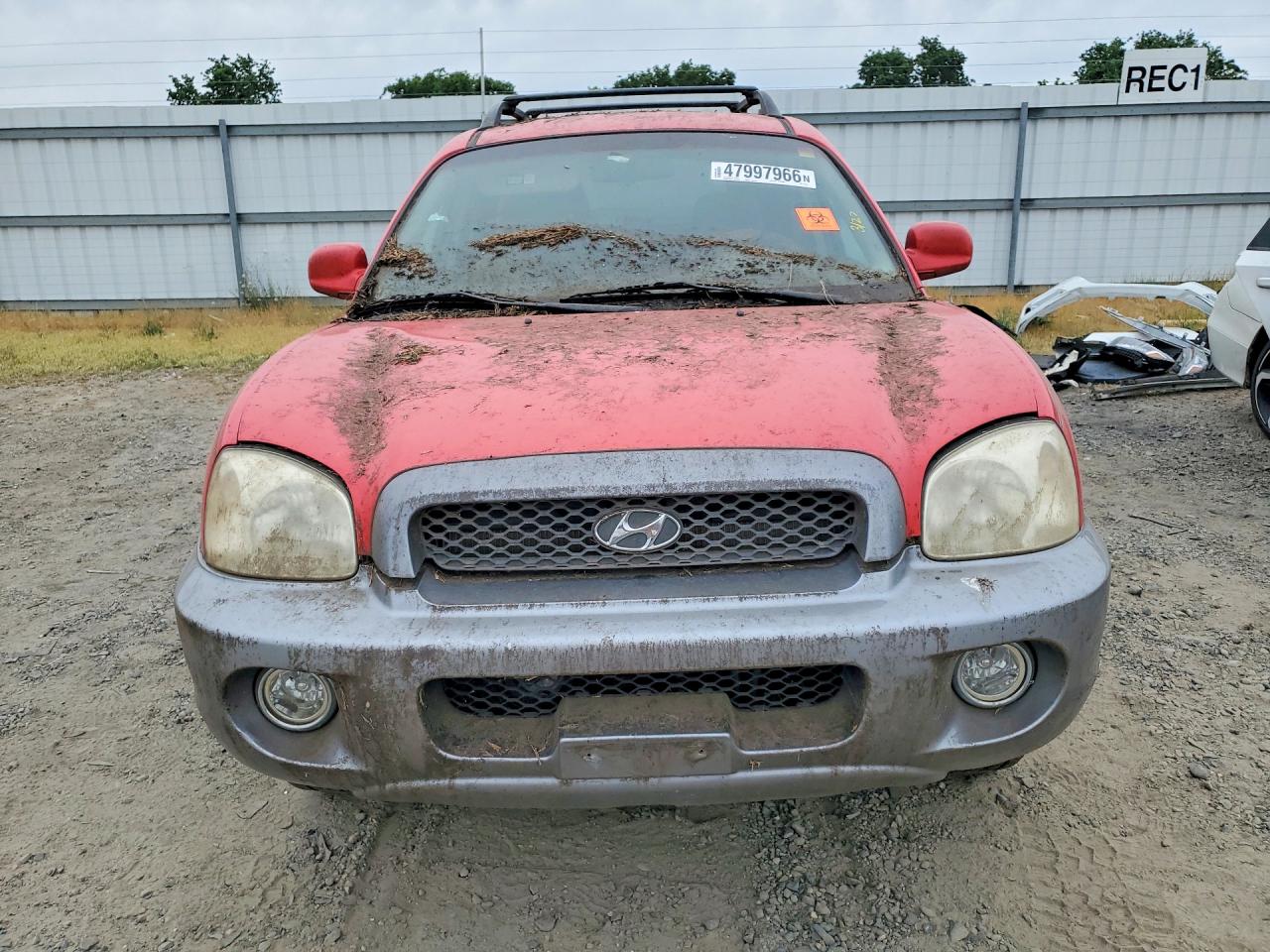 2004 Hyundai Santa Fe Gls Red vin: KM8SC73E84U577143