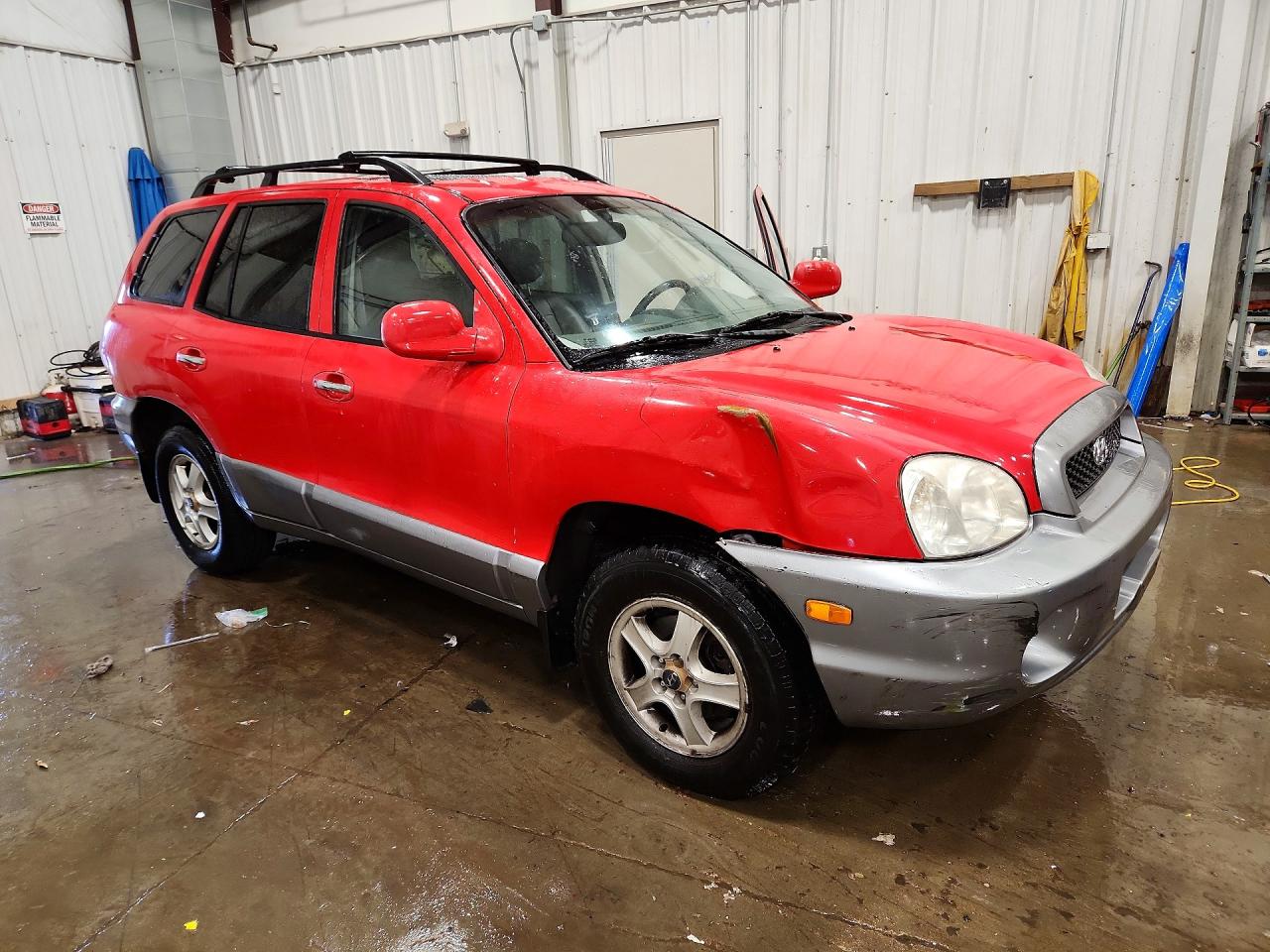 2003 Hyundai Santa Fe Gls Red vin: KM8SC73E93U494531
