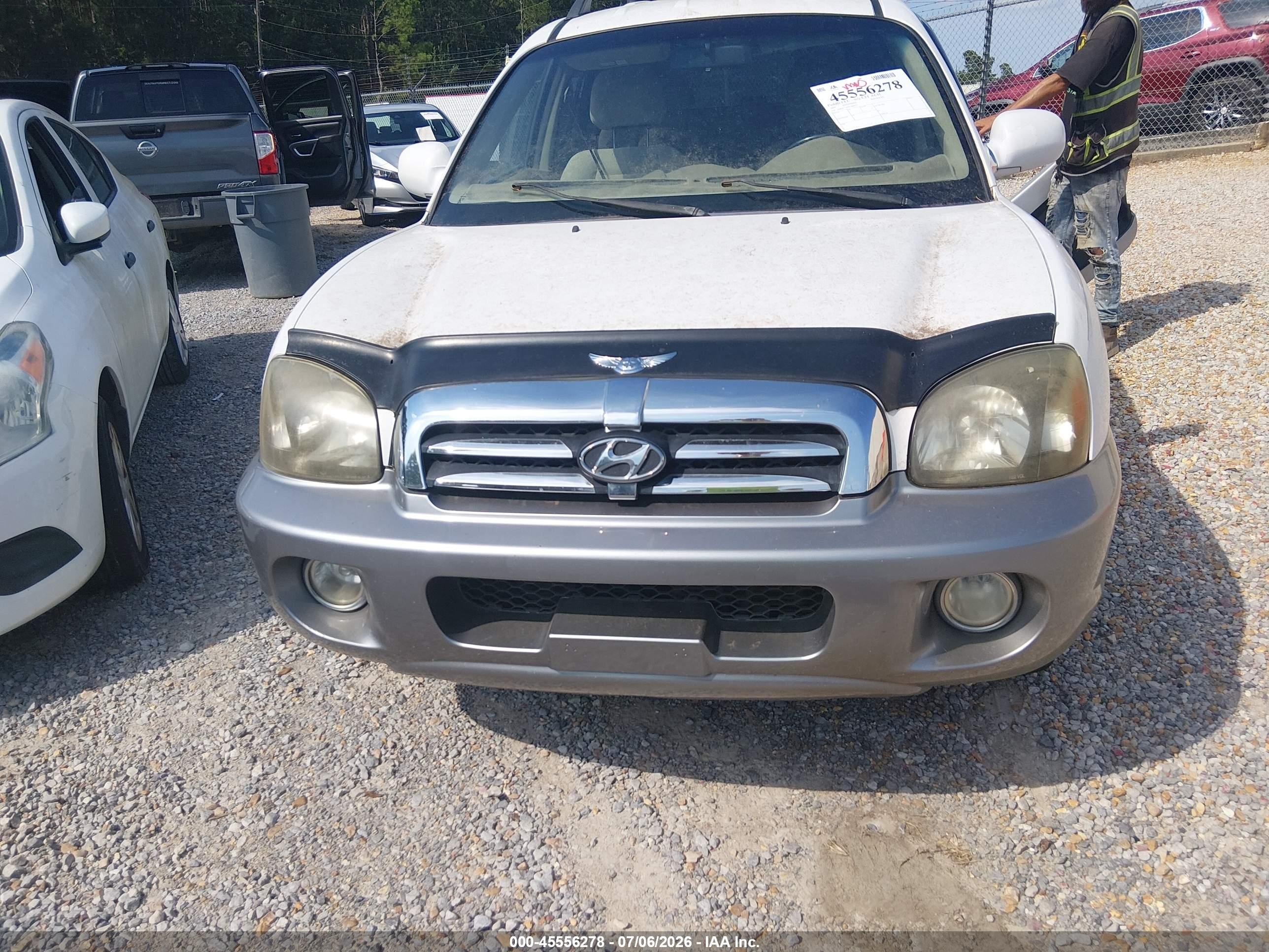 2005 Hyundai Santa Fe Gls/lx White vin: KM8SC73E95U869613