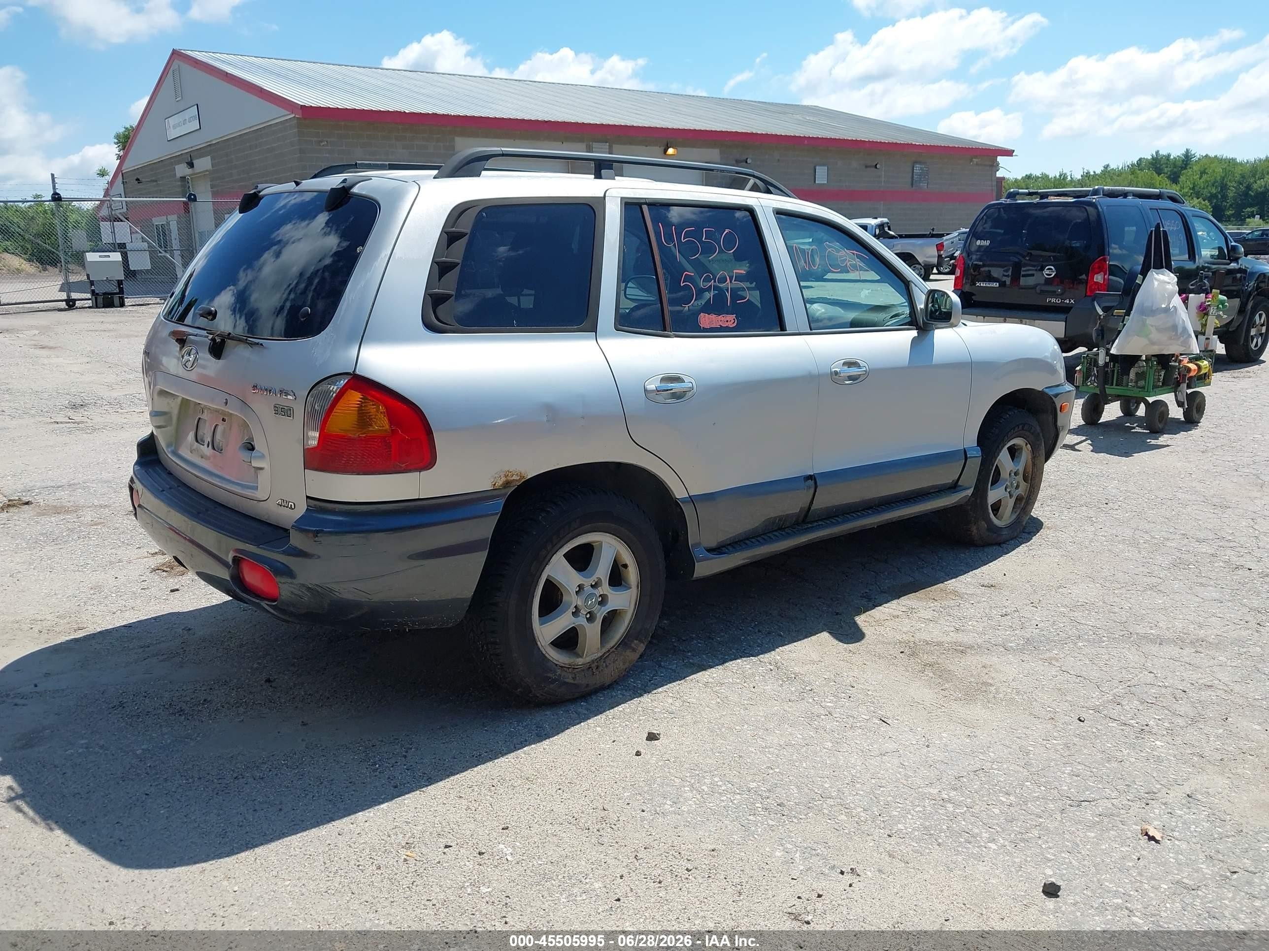 2003 Hyundai Santa Fe Gls/lx Silver vin: KM8SC73EX3U543137