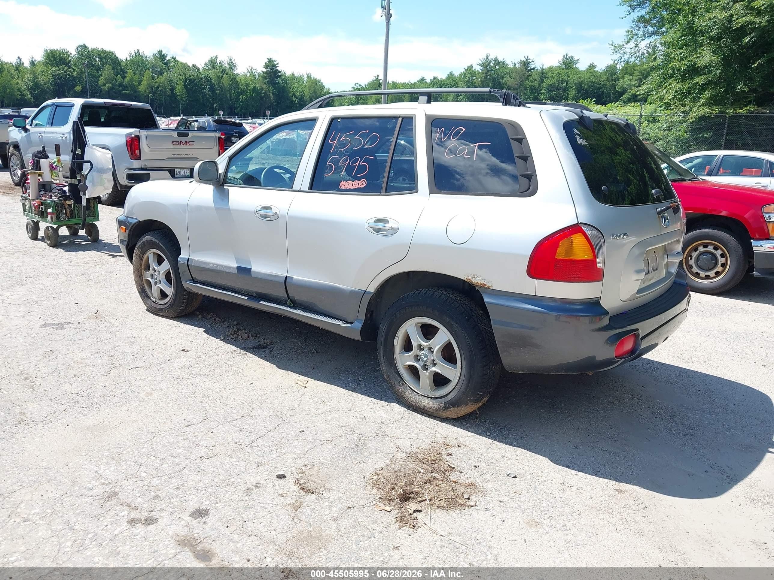 2003 Hyundai Santa Fe Gls/lx Silver vin: KM8SC73EX3U543137