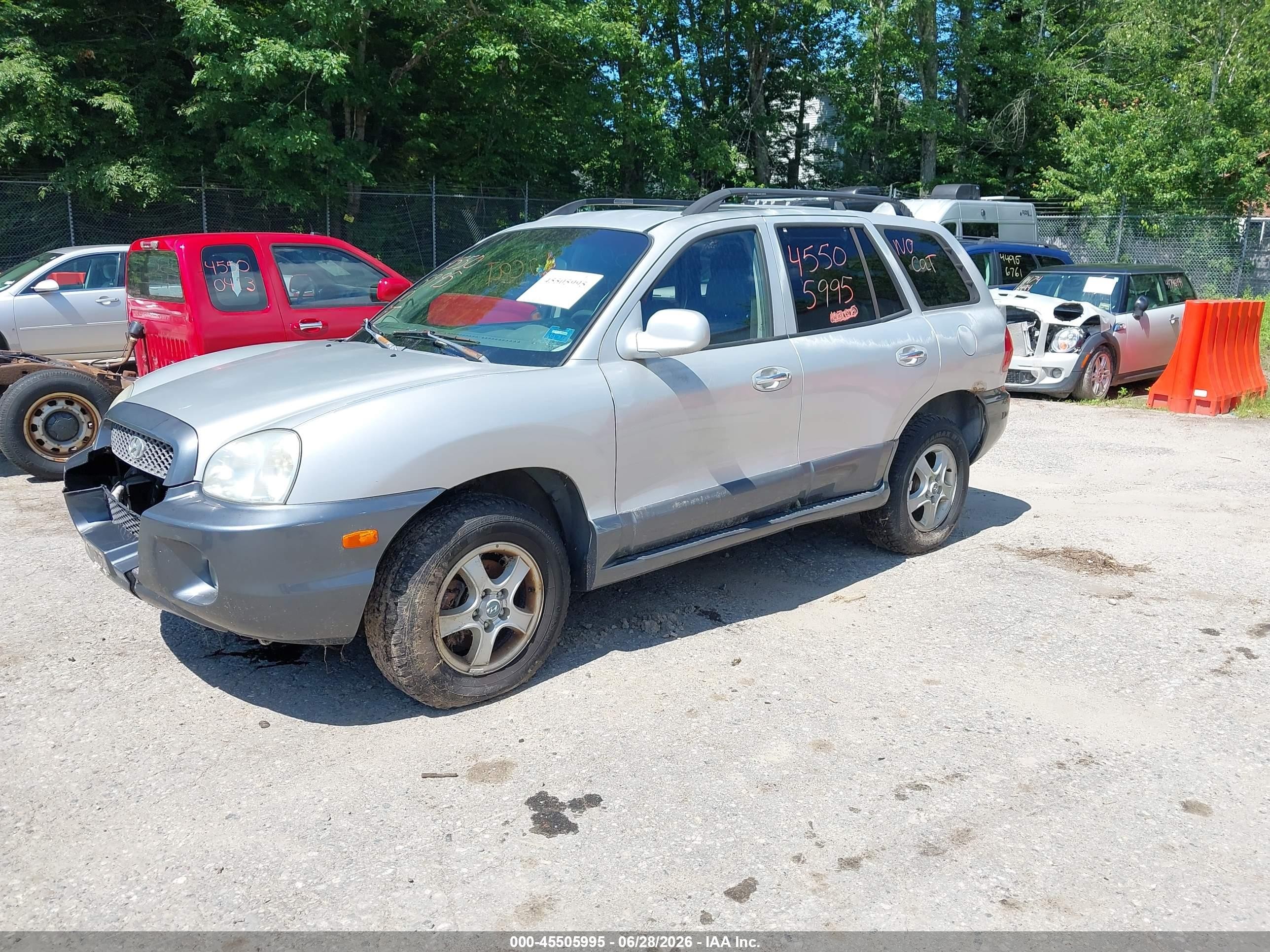 2003 Hyundai Santa Fe Gls/lx Silver vin: KM8SC73EX3U543137