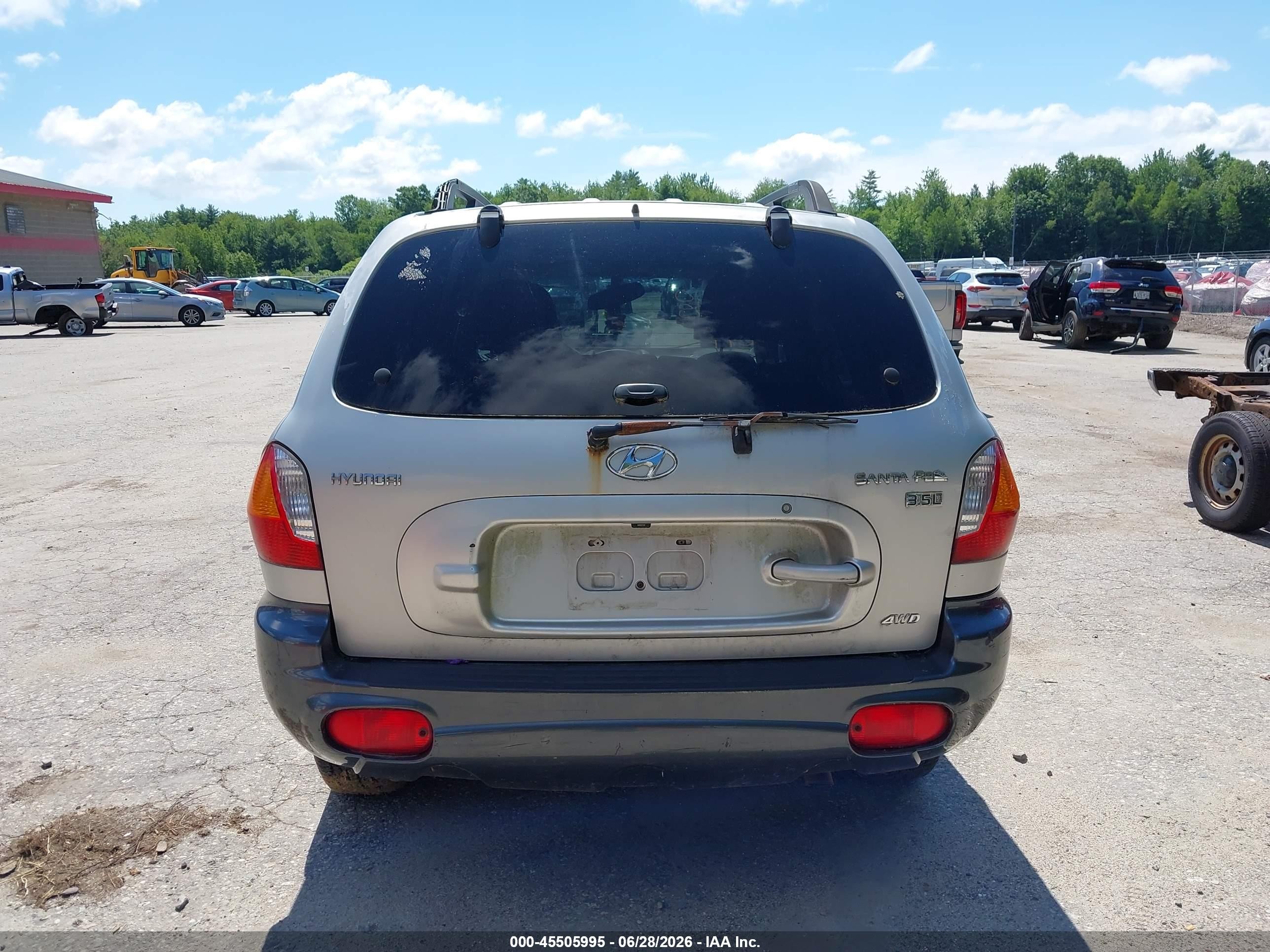 2003 Hyundai Santa Fe Gls/lx Silver vin: KM8SC73EX3U543137