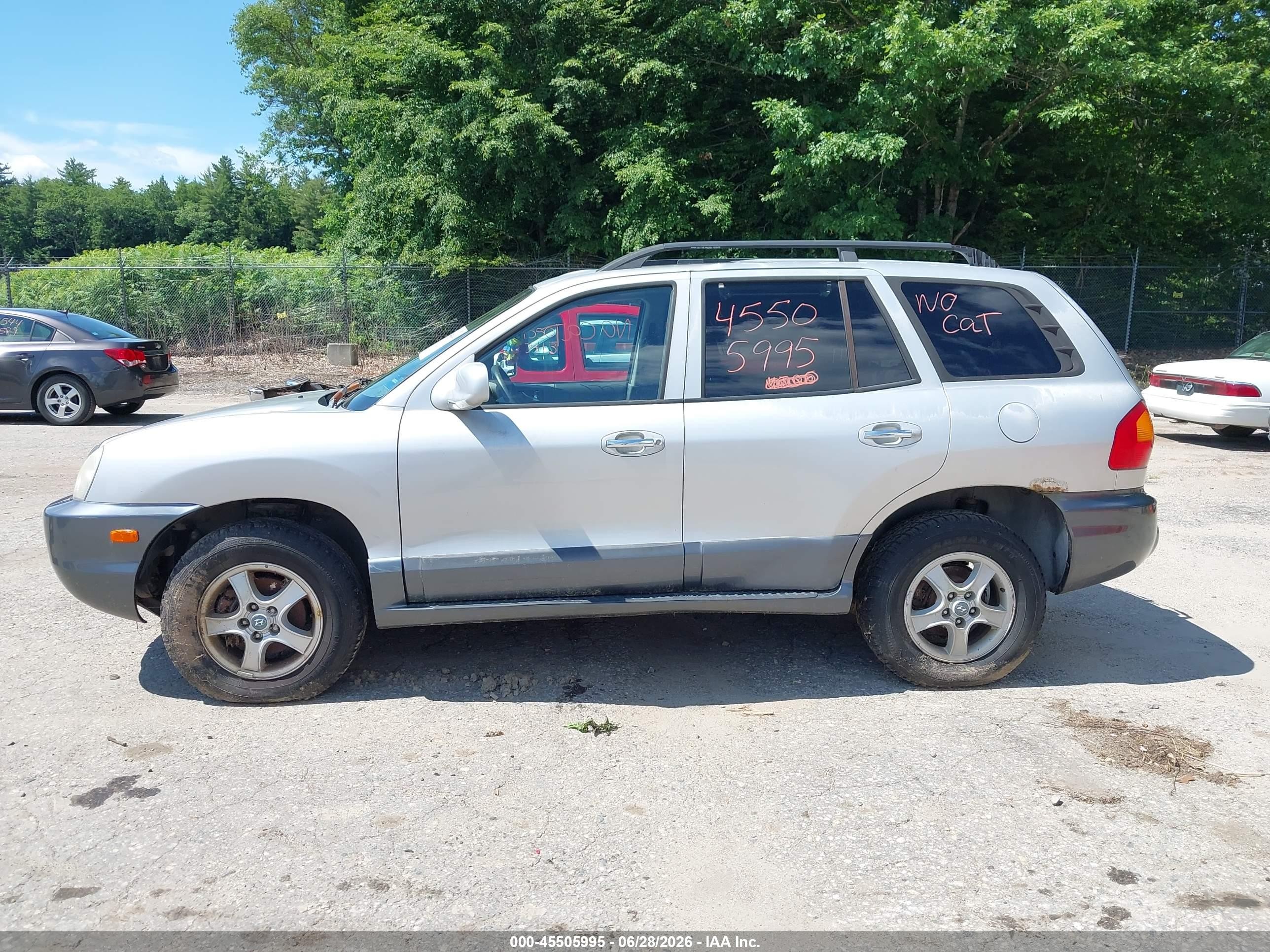 2003 Hyundai Santa Fe Gls/lx Silver vin: KM8SC73EX3U543137