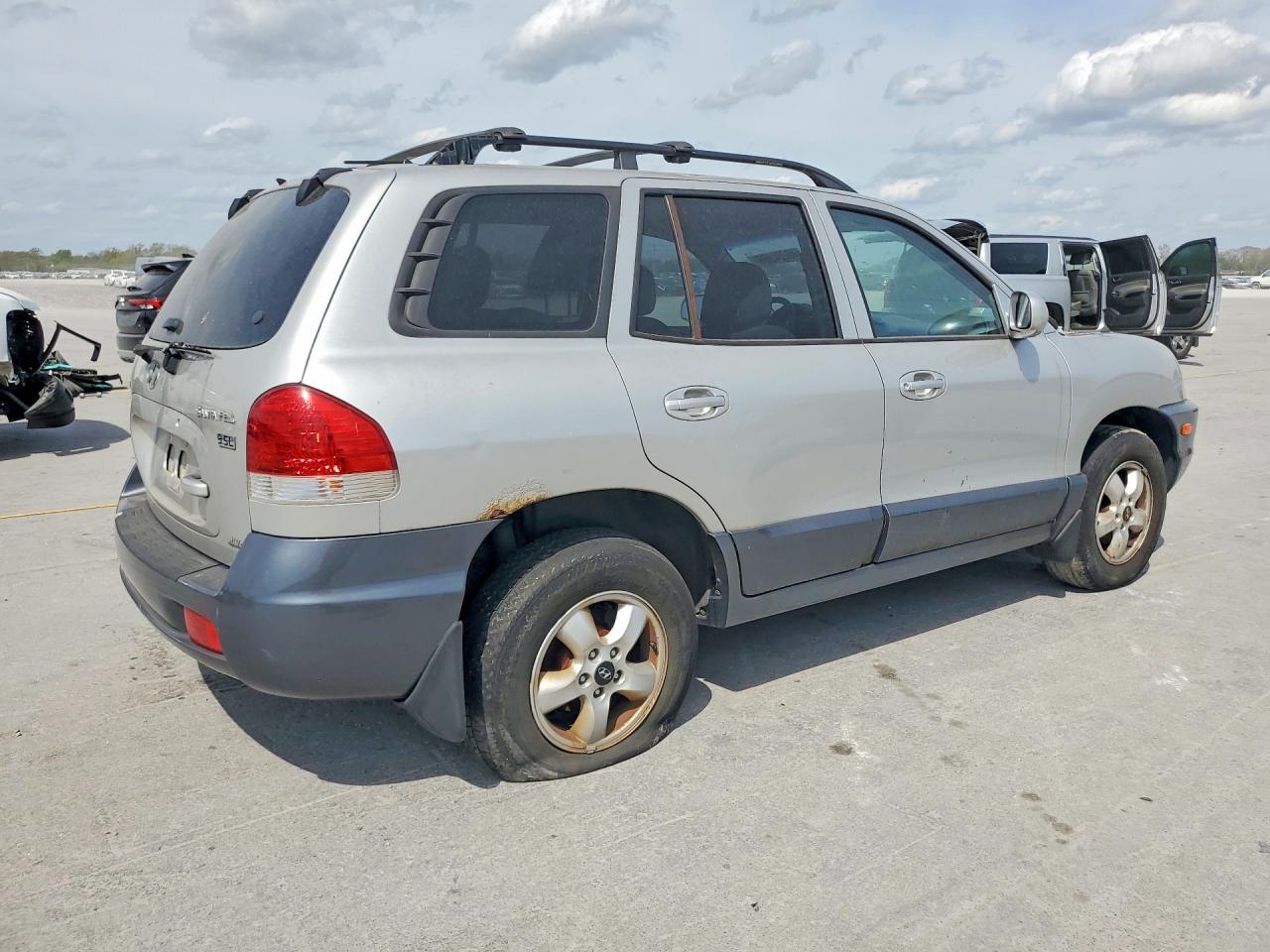 2005 Hyundai Santa Fe Gls Silver vin: KM8SC73EX5U863061