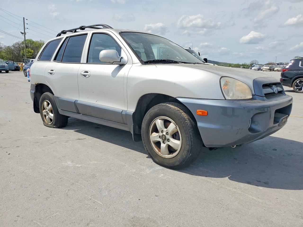 2005 Hyundai Santa Fe Gls Silver vin: KM8SC73EX5U863061