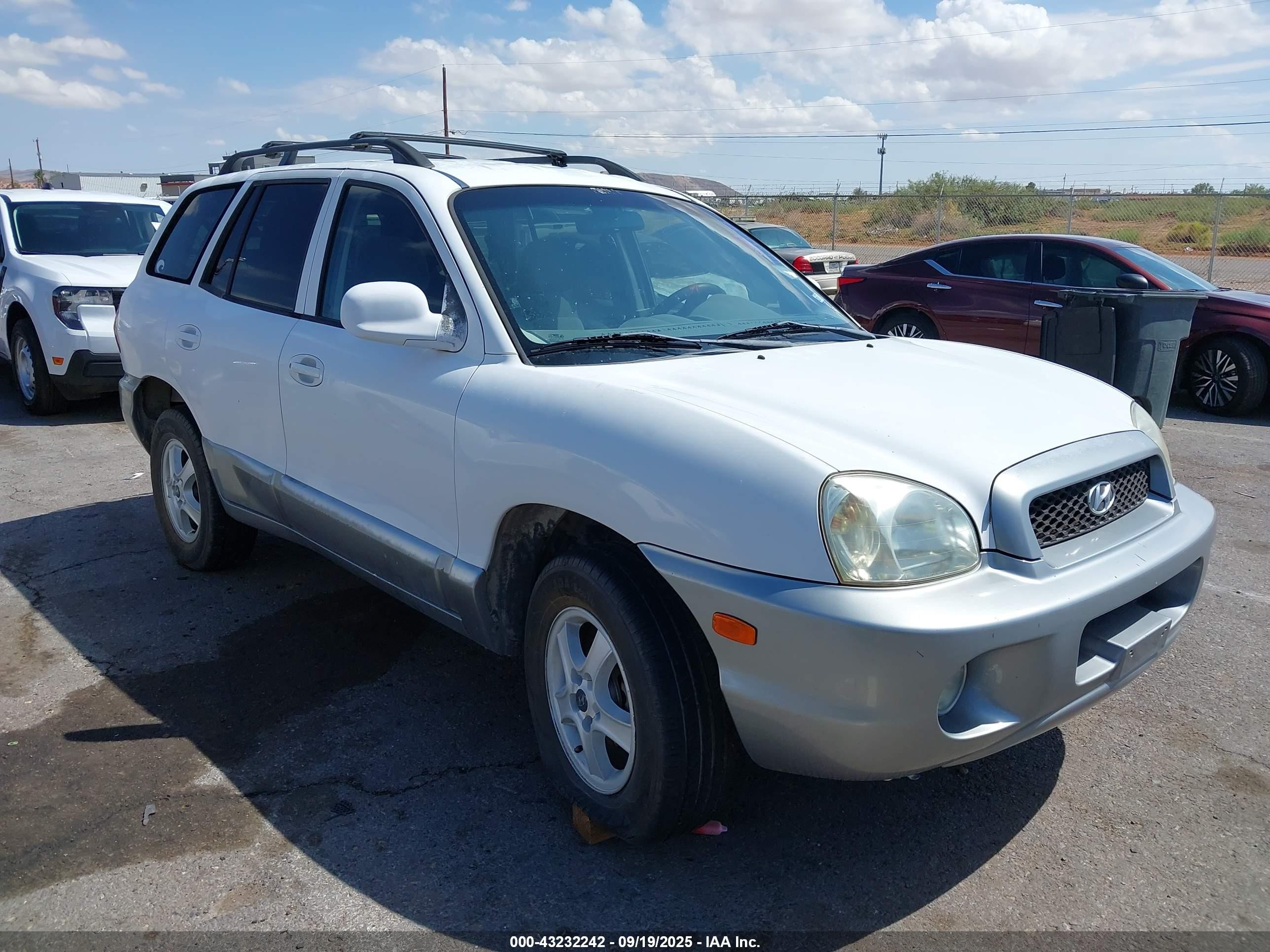 2001 Hyundai Santa Fe 2.7l V6 Gls/2.7l V6 Lx White vin: KM8SC83D01U136048