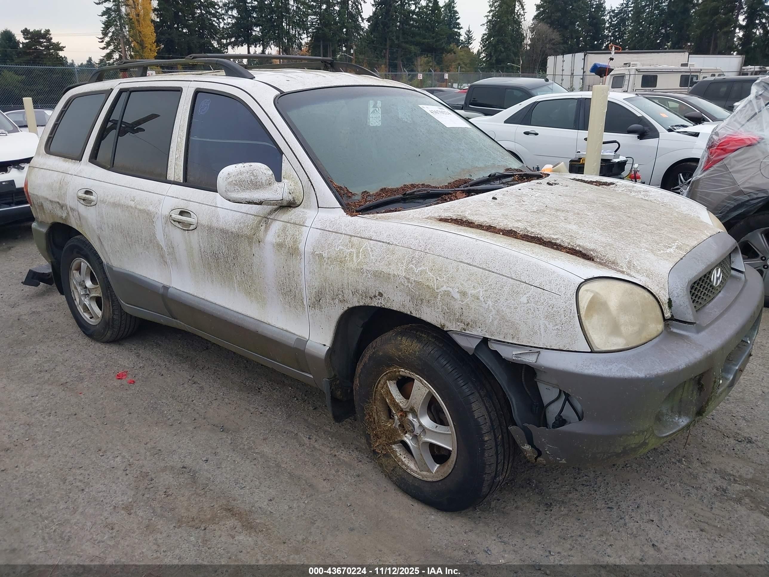 2001 Hyundai Santa Fe 2.7l V6 Gls/2.7l V6 Lx White vin: KM8SC83D11U008062