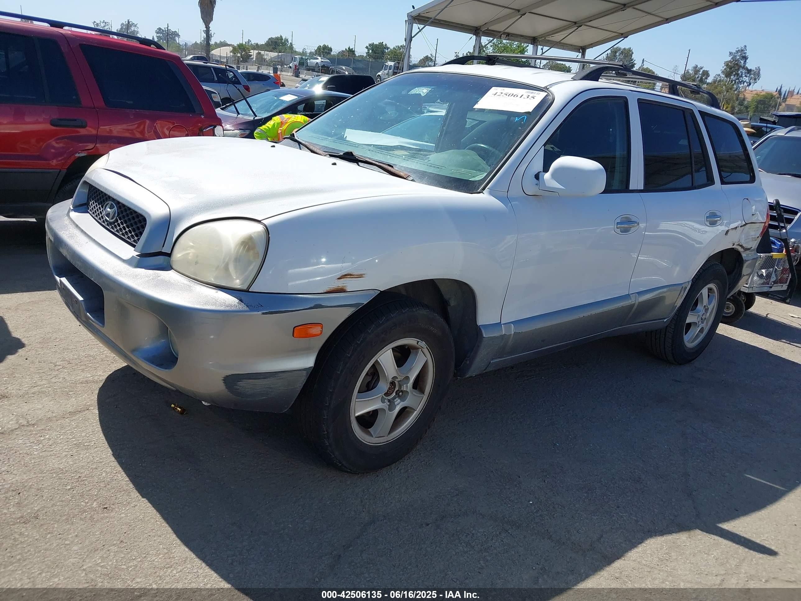 2001 Hyundai Santa Fe 2.7l V6 Gls/2.7l V6 Lx White vin: KM8SC83D11U040476