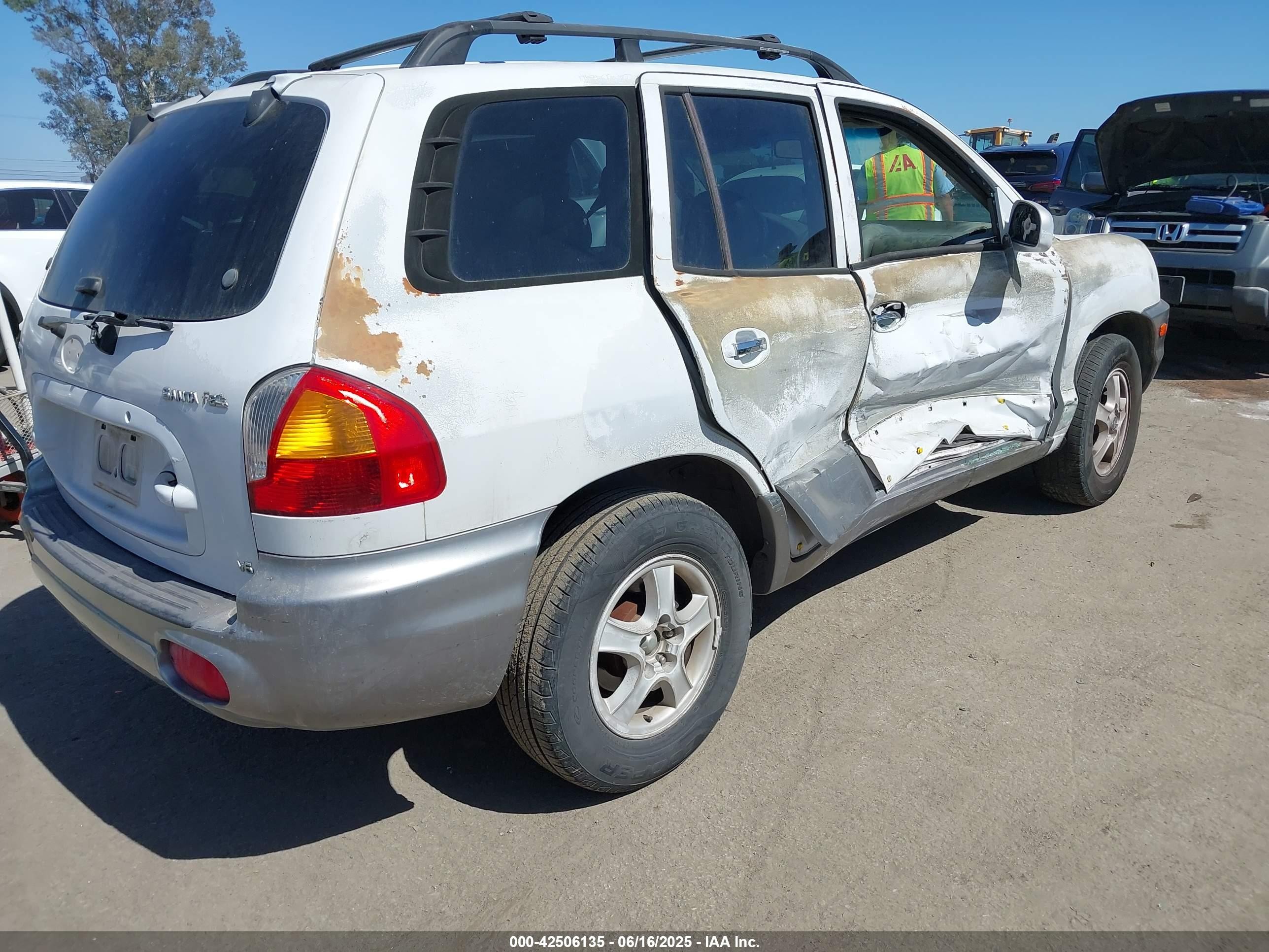 2001 Hyundai Santa Fe 2.7l V6 Gls/2.7l V6 Lx White vin: KM8SC83D11U040476