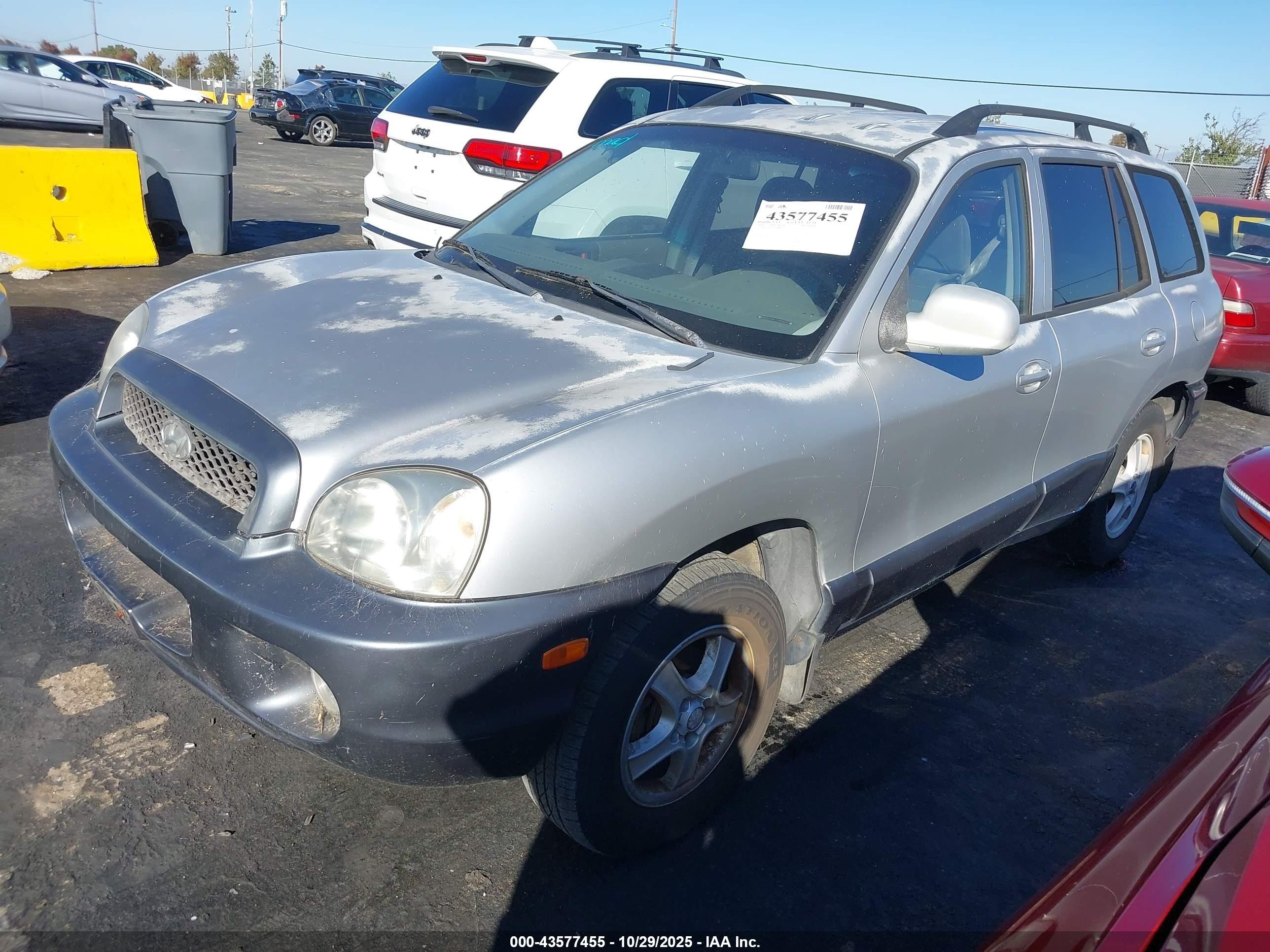2001 Hyundai Santa Fe 2.7l V6 Gls/2.7l V6 Lx Silver vin: KM8SC83D11U088270