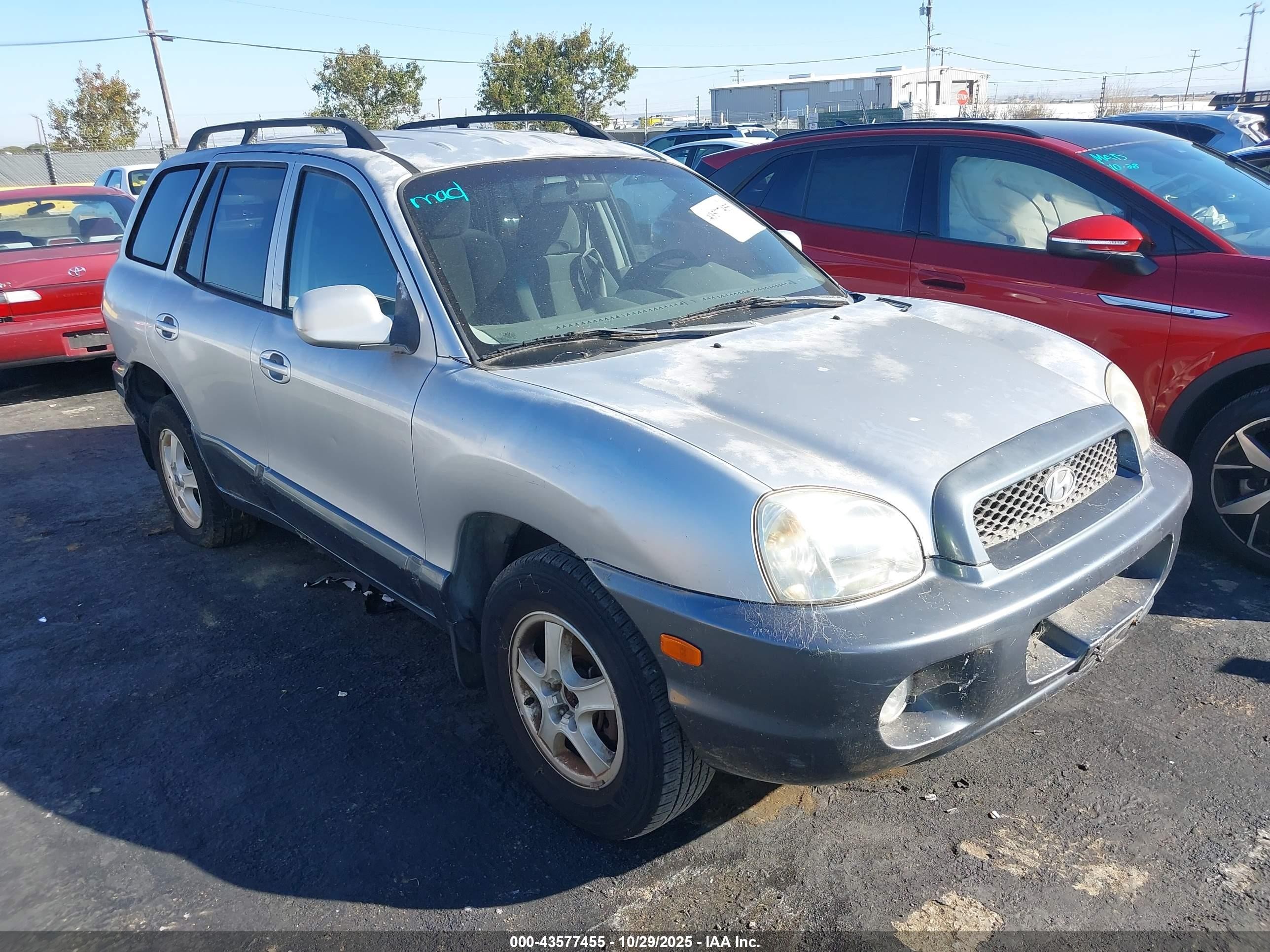 2001 Hyundai Santa Fe 2.7l V6 Gls/2.7l V6 Lx Silver vin: KM8SC83D11U088270
