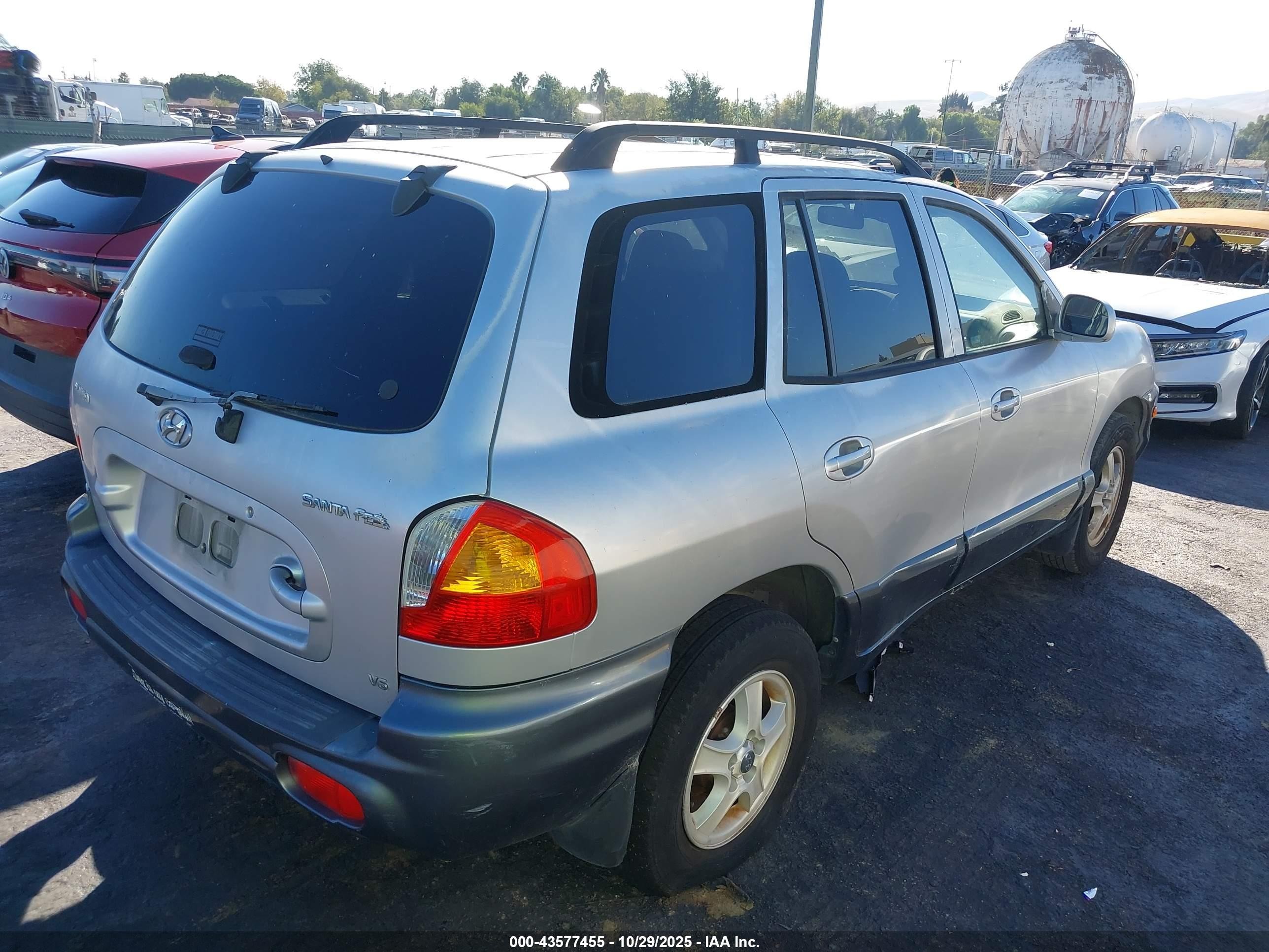 2001 Hyundai Santa Fe 2.7l V6 Gls/2.7l V6 Lx Silver vin: KM8SC83D11U088270
