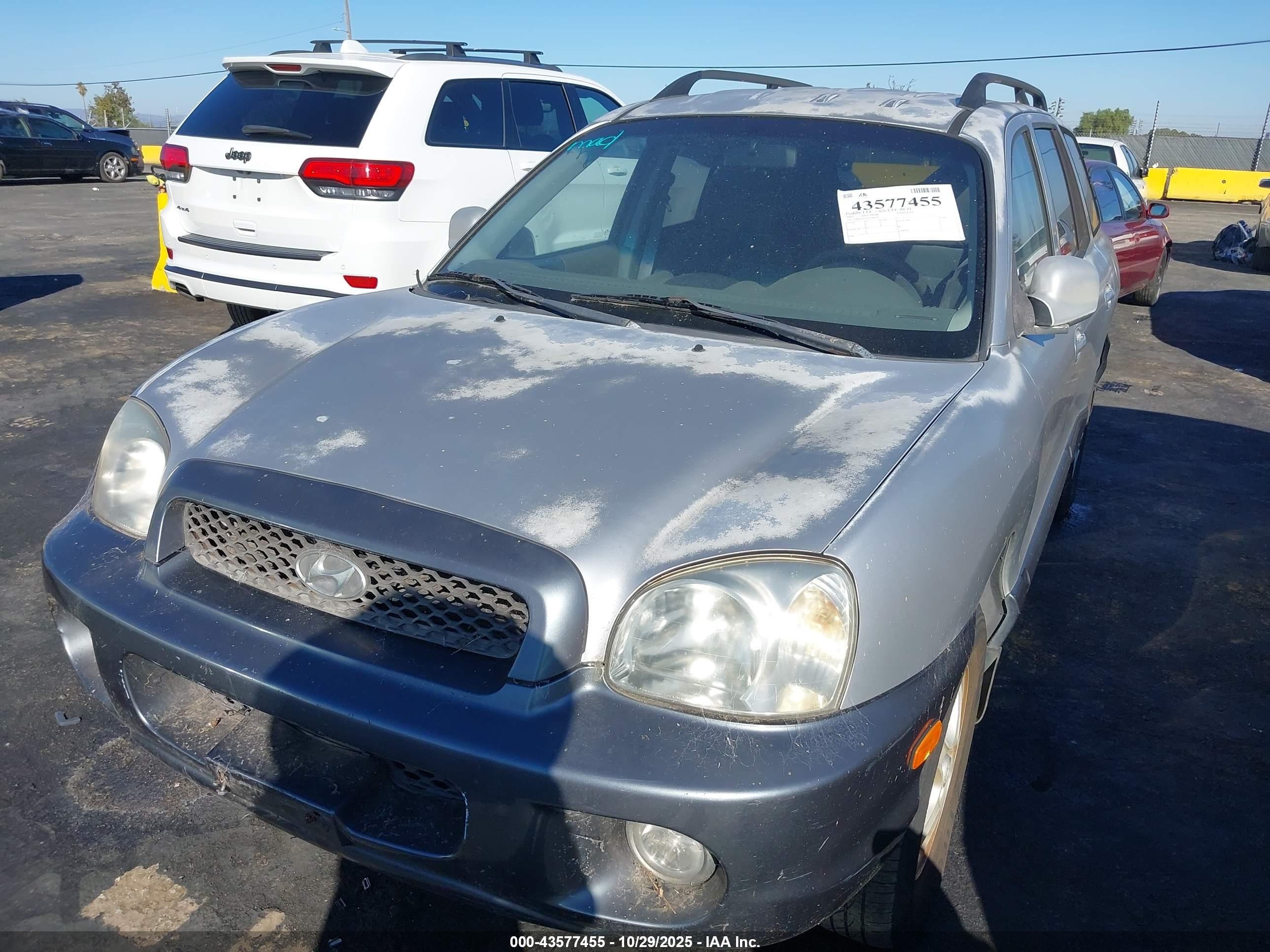 2001 Hyundai Santa Fe 2.7l V6 Gls/2.7l V6 Lx Silver vin: KM8SC83D11U088270