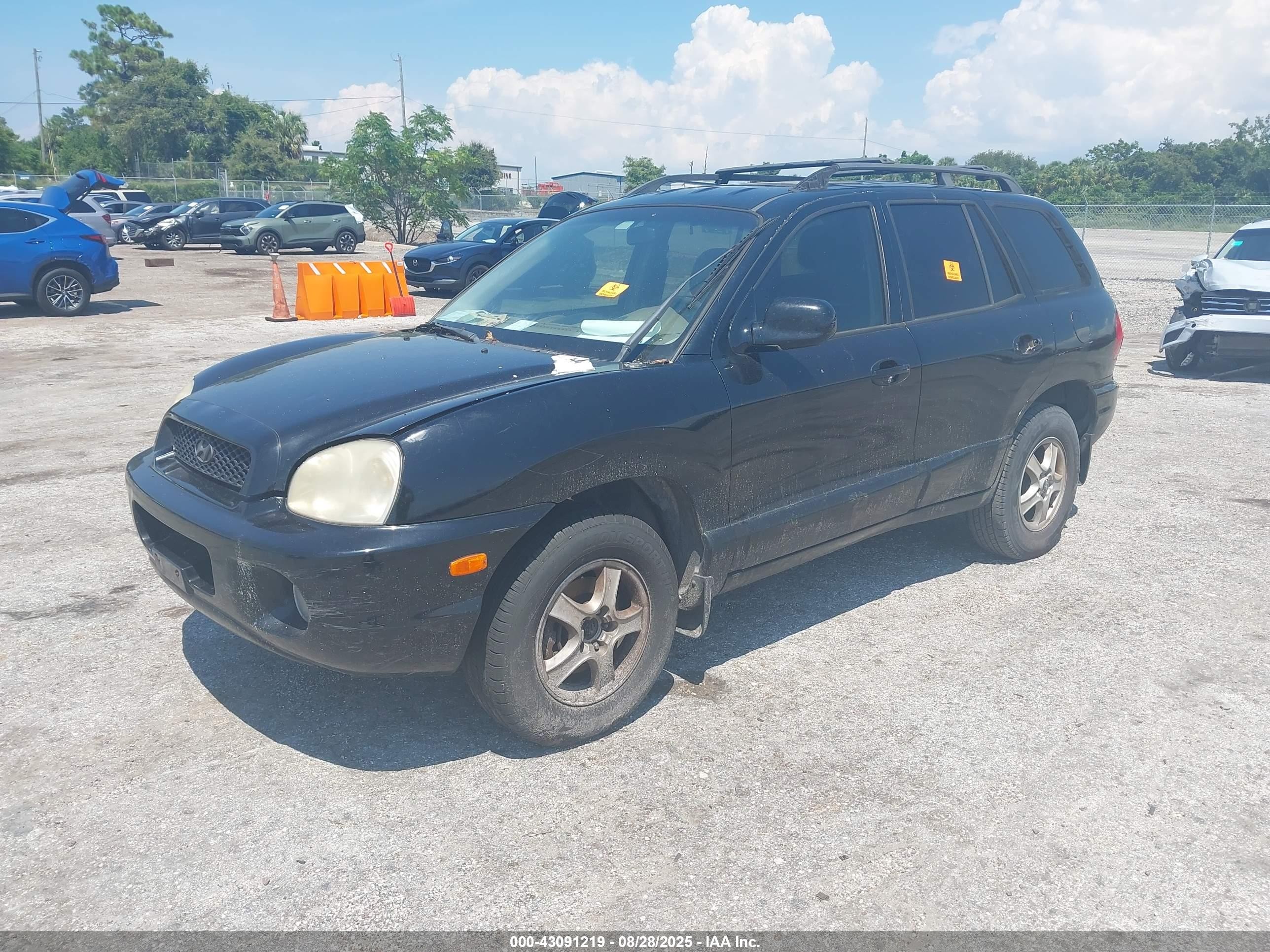 2001 Hyundai Santa Fe 2.7l V6 Gls/2.7l V6 Lx Black vin: KM8SC83D11U112289