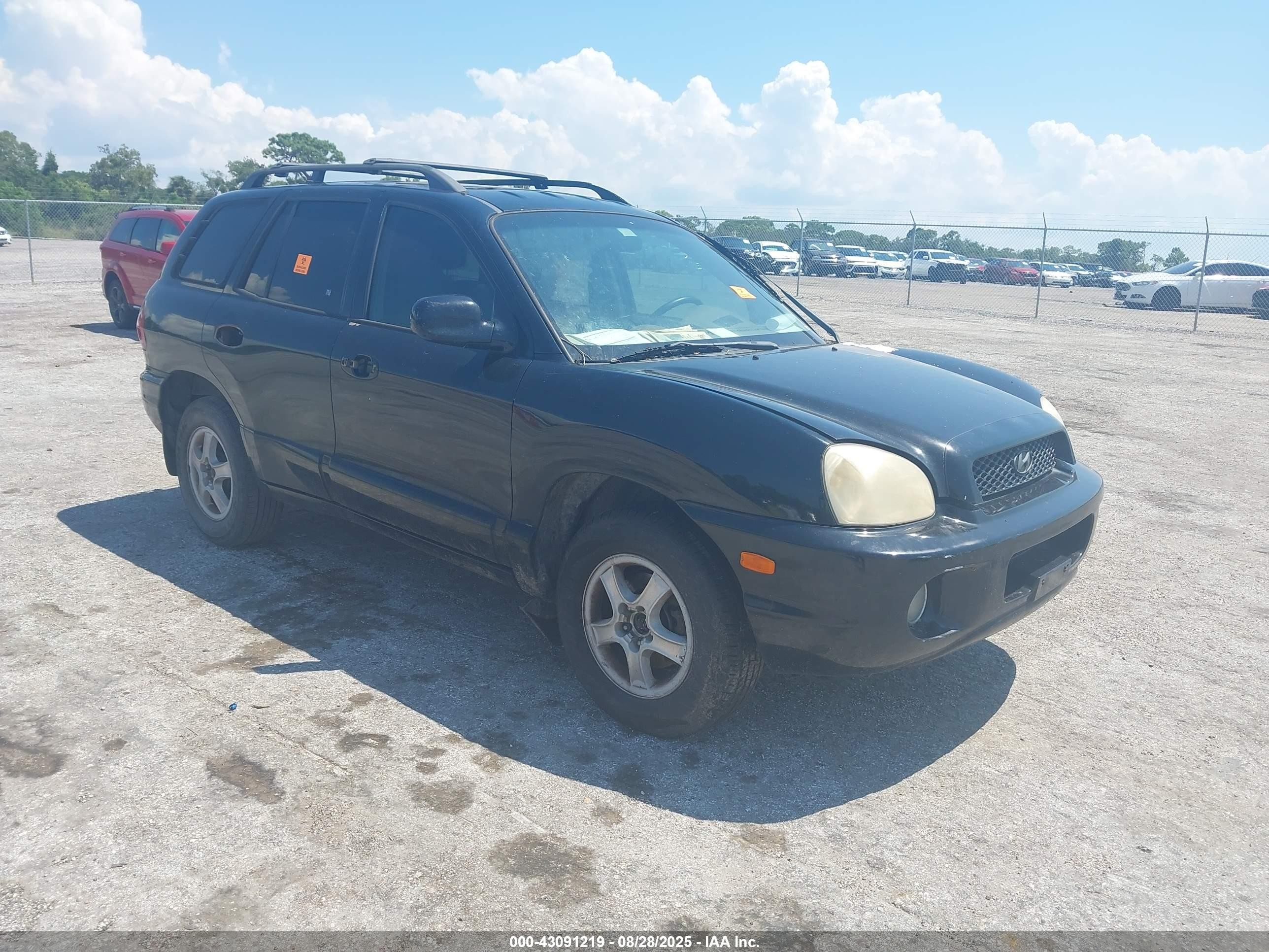 2001 Hyundai Santa Fe 2.7l V6 Gls/2.7l V6 Lx Black vin: KM8SC83D11U112289