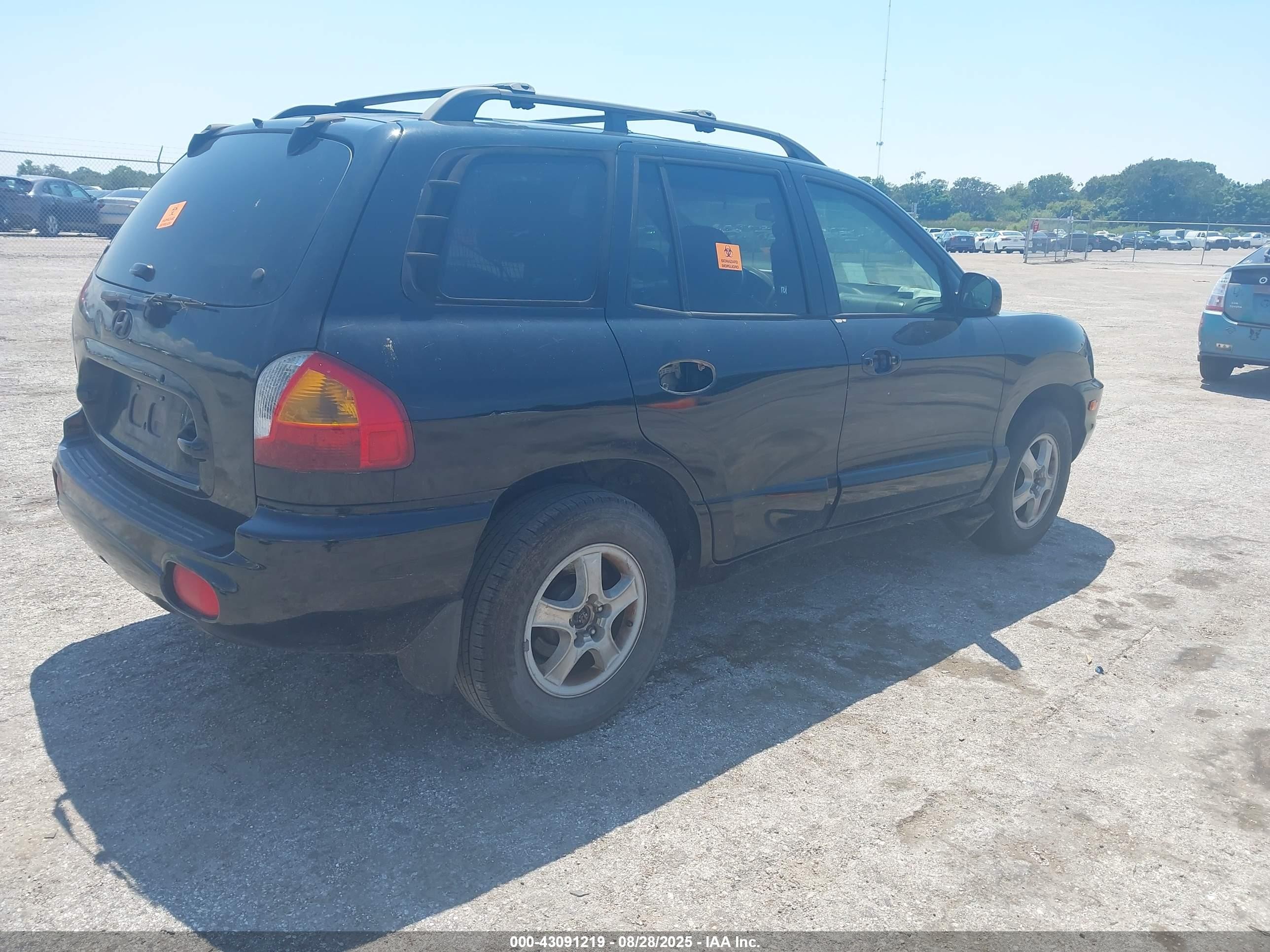 2001 Hyundai Santa Fe 2.7l V6 Gls/2.7l V6 Lx Black vin: KM8SC83D11U112289