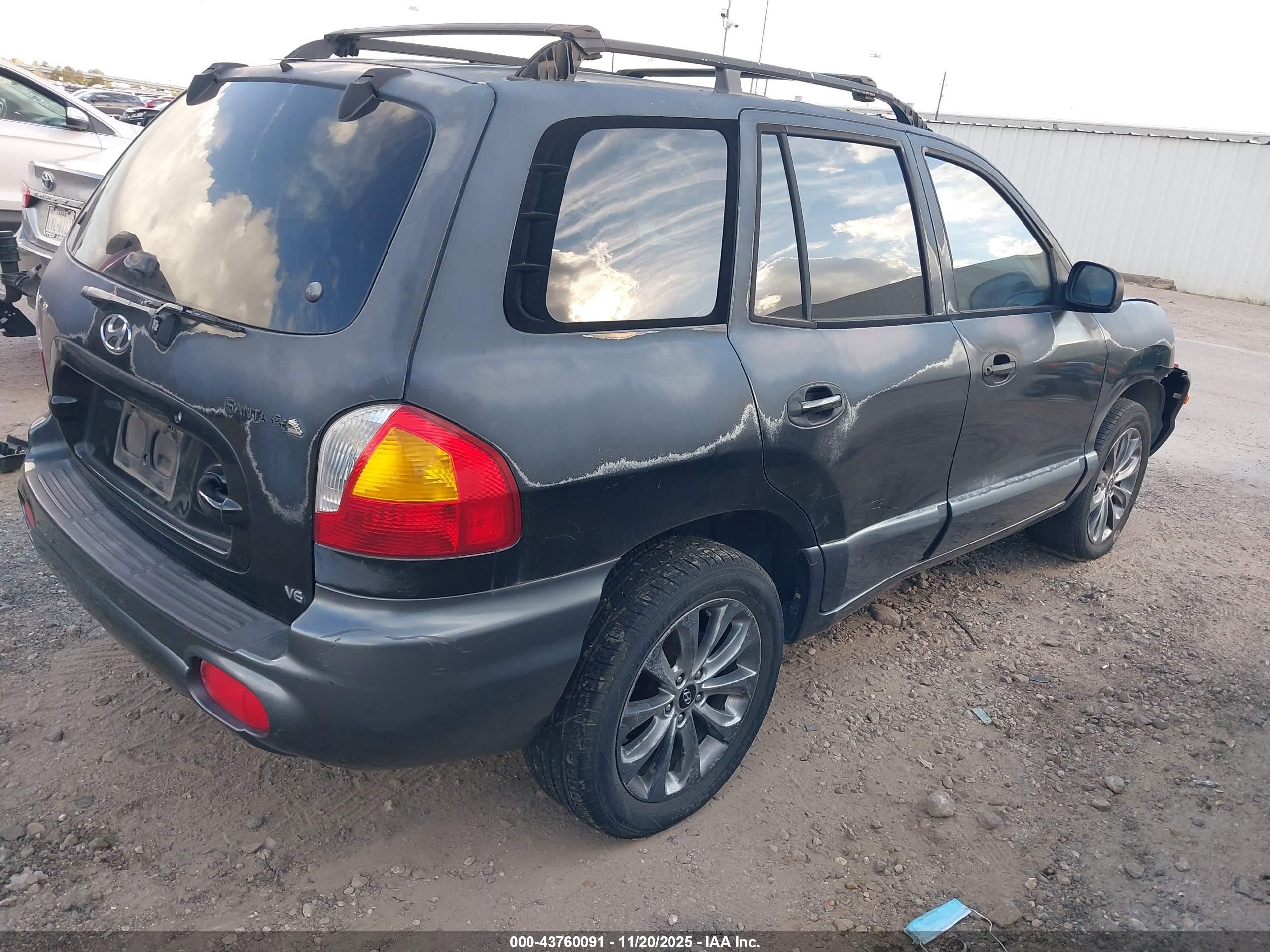 2001 Hyundai Santa Fe 2.7l V6 Gls/2.7l V6 Lx Черный vin: KM8SC83D11U126953