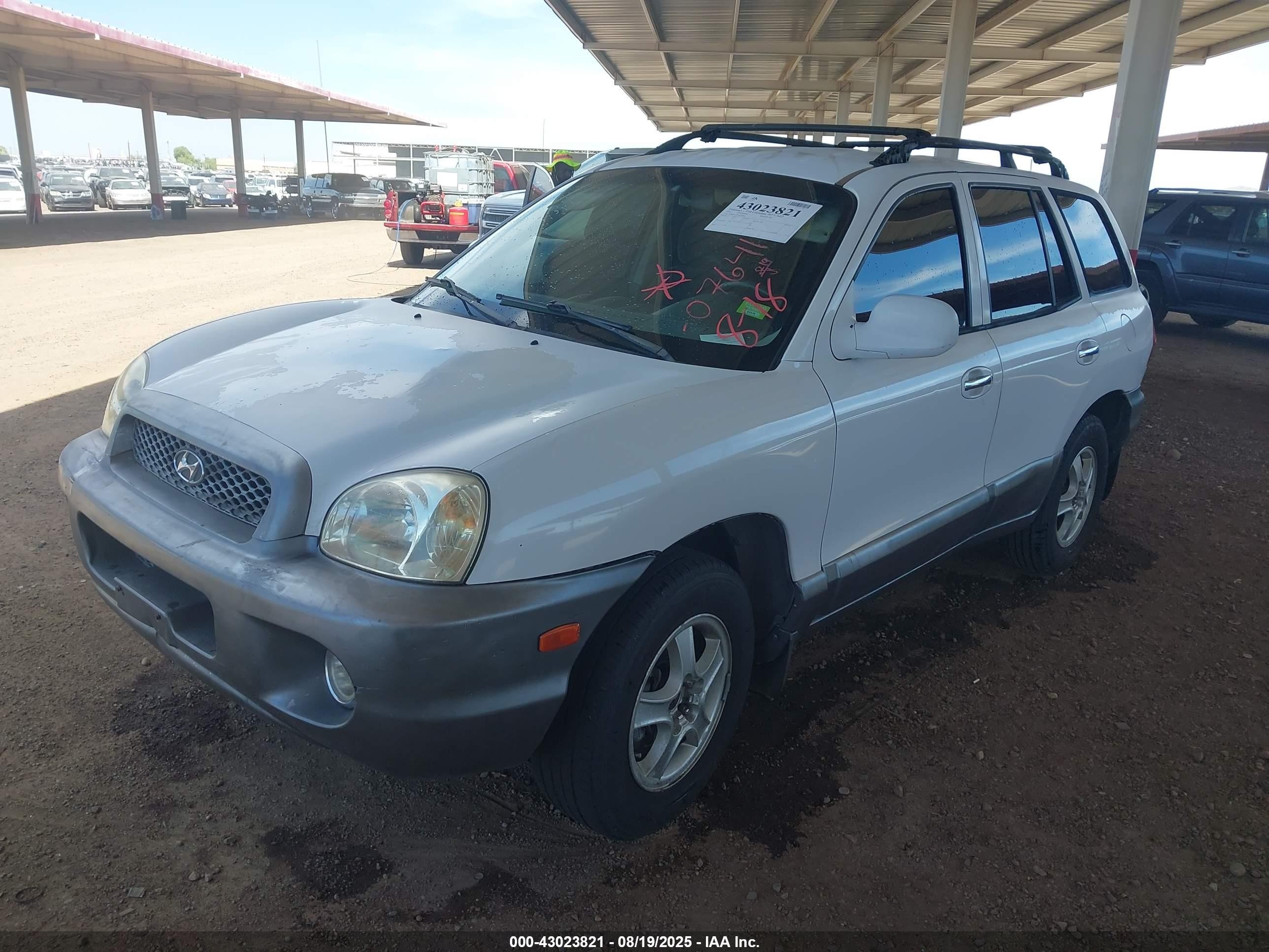 2001 Hyundai Santa Fe   White vin: KM8SC83D21U076418