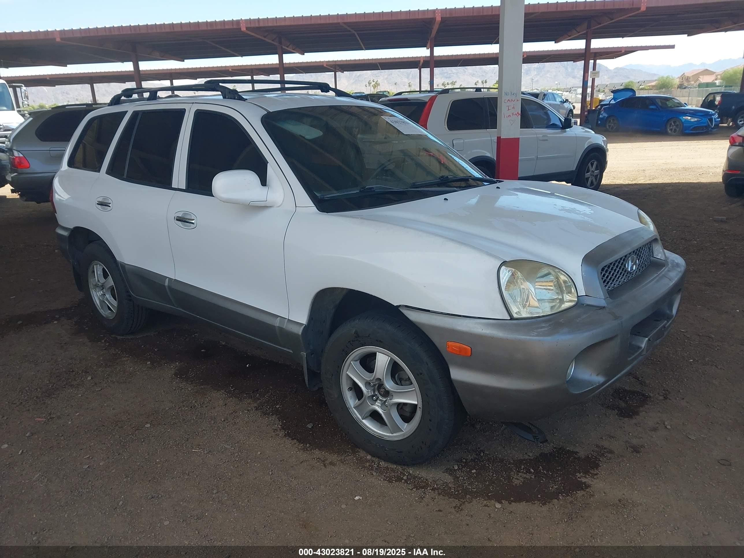 2001 Hyundai Santa Fe   White vin: KM8SC83D21U076418