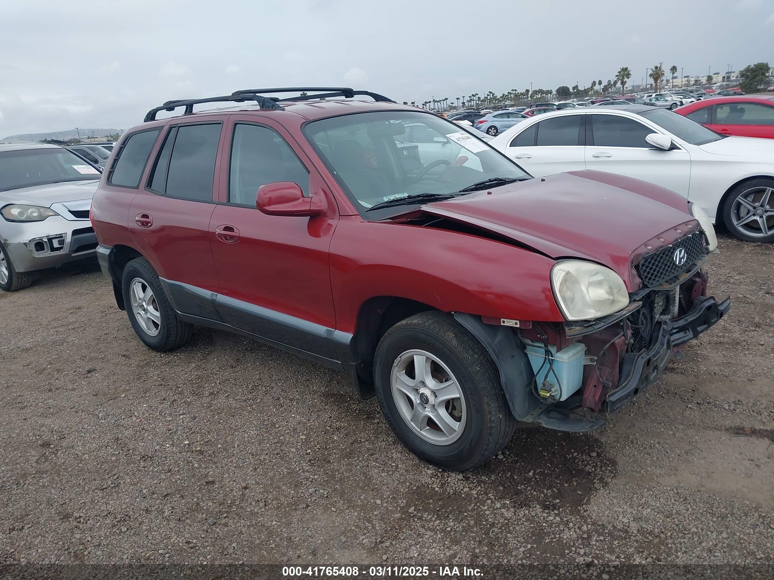 2001 Hyundai Santa Fe 2.7l V6 Gls/2.7l V6 Lx Maroon vin: KM8SC83D31U009181