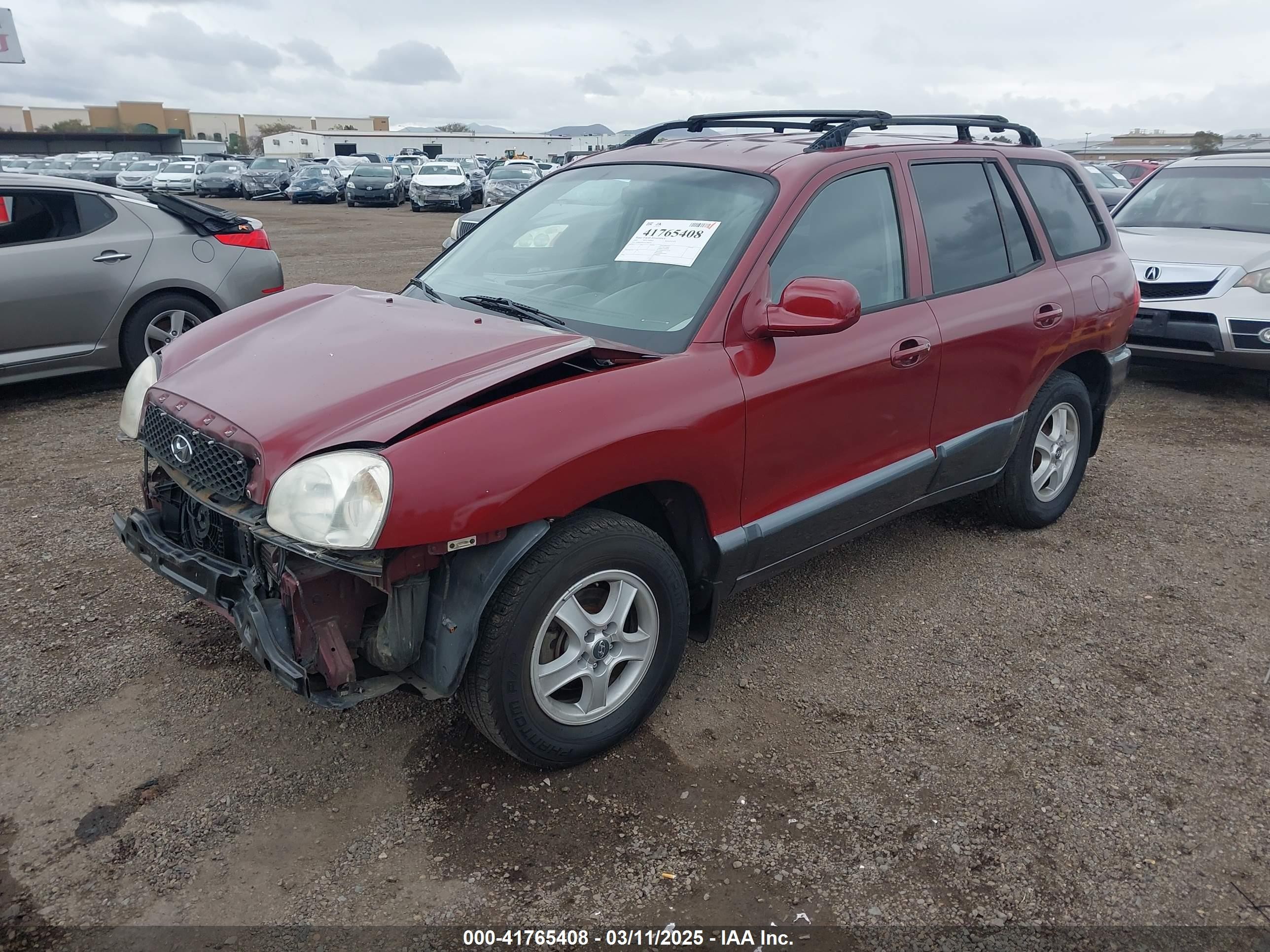 2001 Hyundai Santa Fe 2.7l V6 Gls/2.7l V6 Lx Maroon vin: KM8SC83D31U009181
