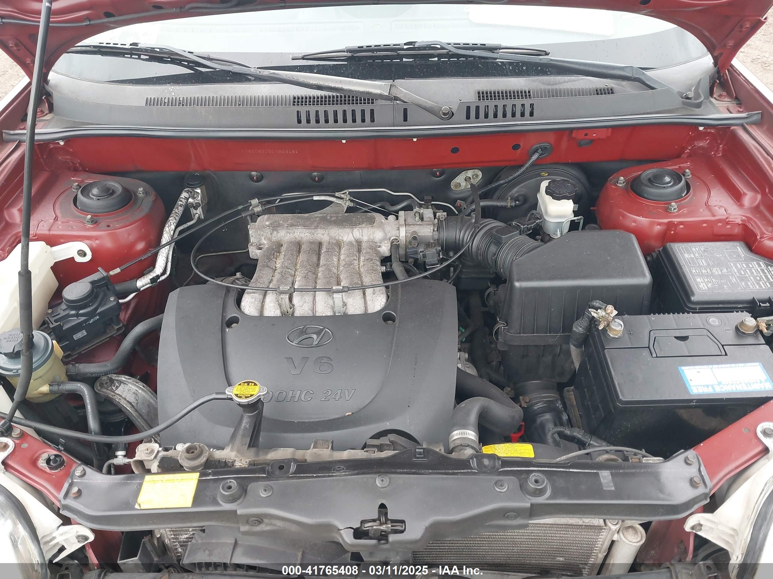2001 Hyundai Santa Fe 2.7l V6 Gls/2.7l V6 Lx Maroon vin: KM8SC83D31U009181