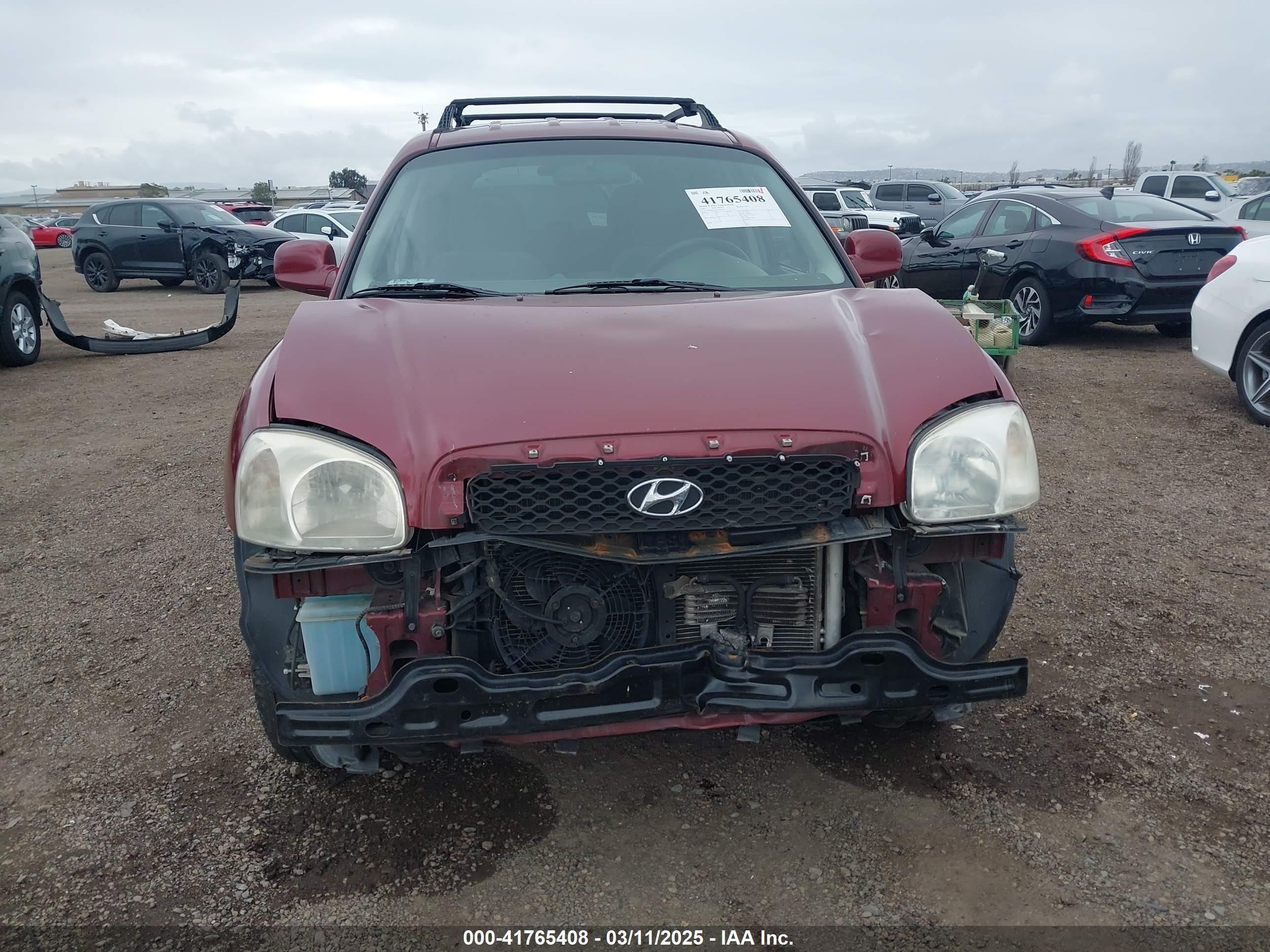 2001 Hyundai Santa Fe 2.7l V6 Gls/2.7l V6 Lx Maroon vin: KM8SC83D31U009181