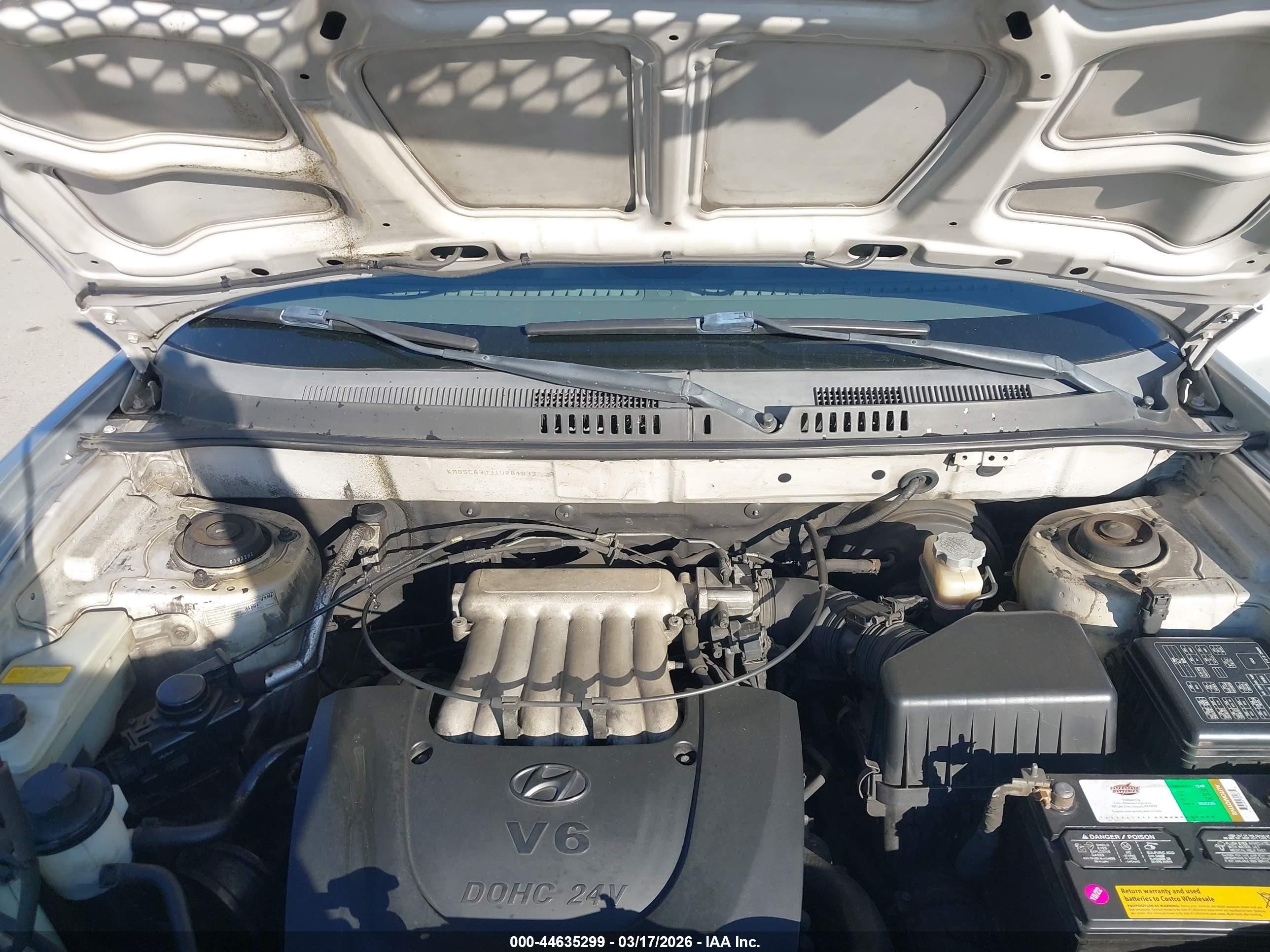 2001 Hyundai Santa Fe 2.7l V6 Gls/2.7l V6 Lx Silver vin: KM8SC83D31U084933
