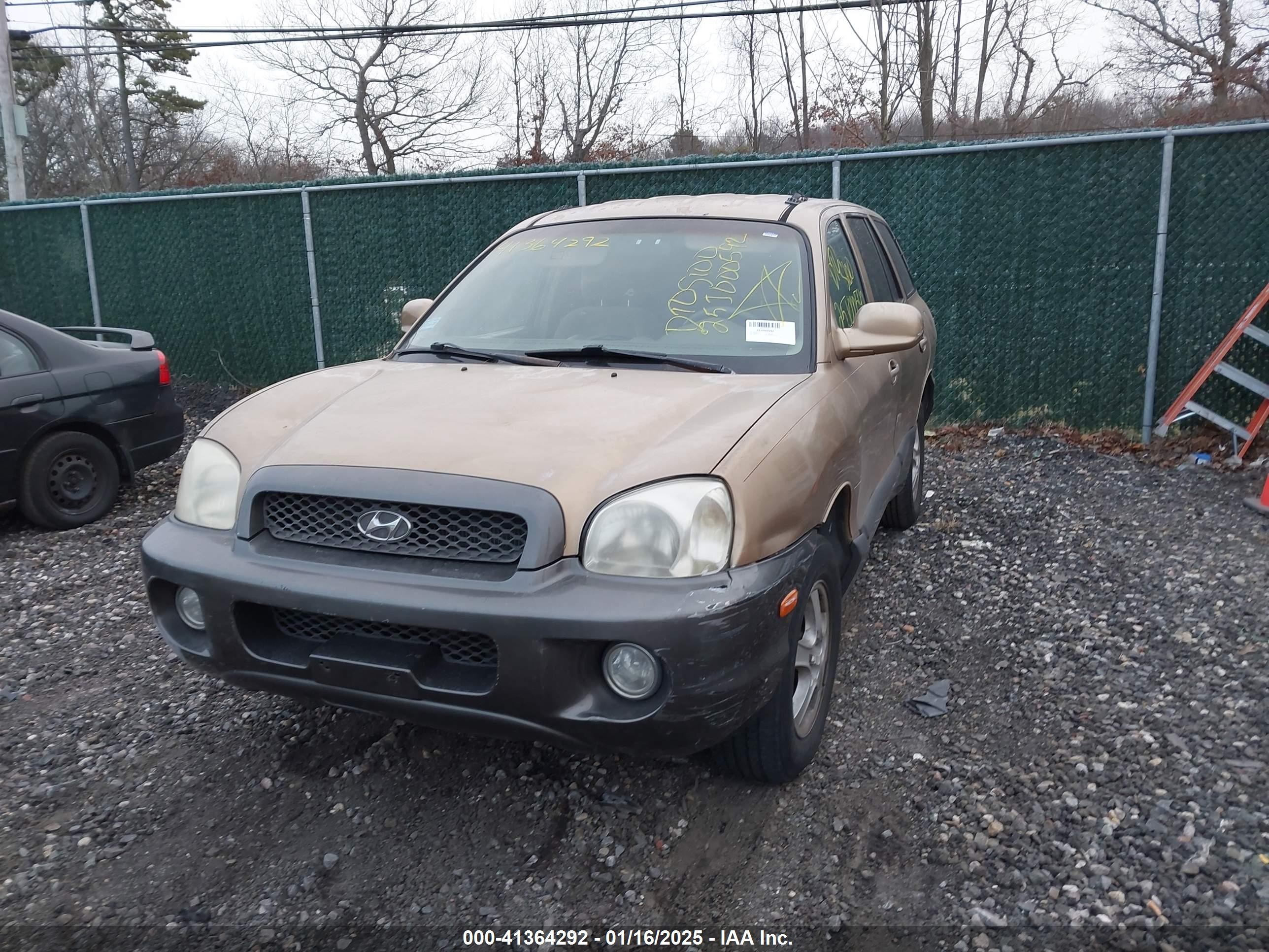 2001 Hyundai Santa Fe 2.7l V6 Gls/2.7l V6 Lx Gold vin: KM8SC83D31U111709