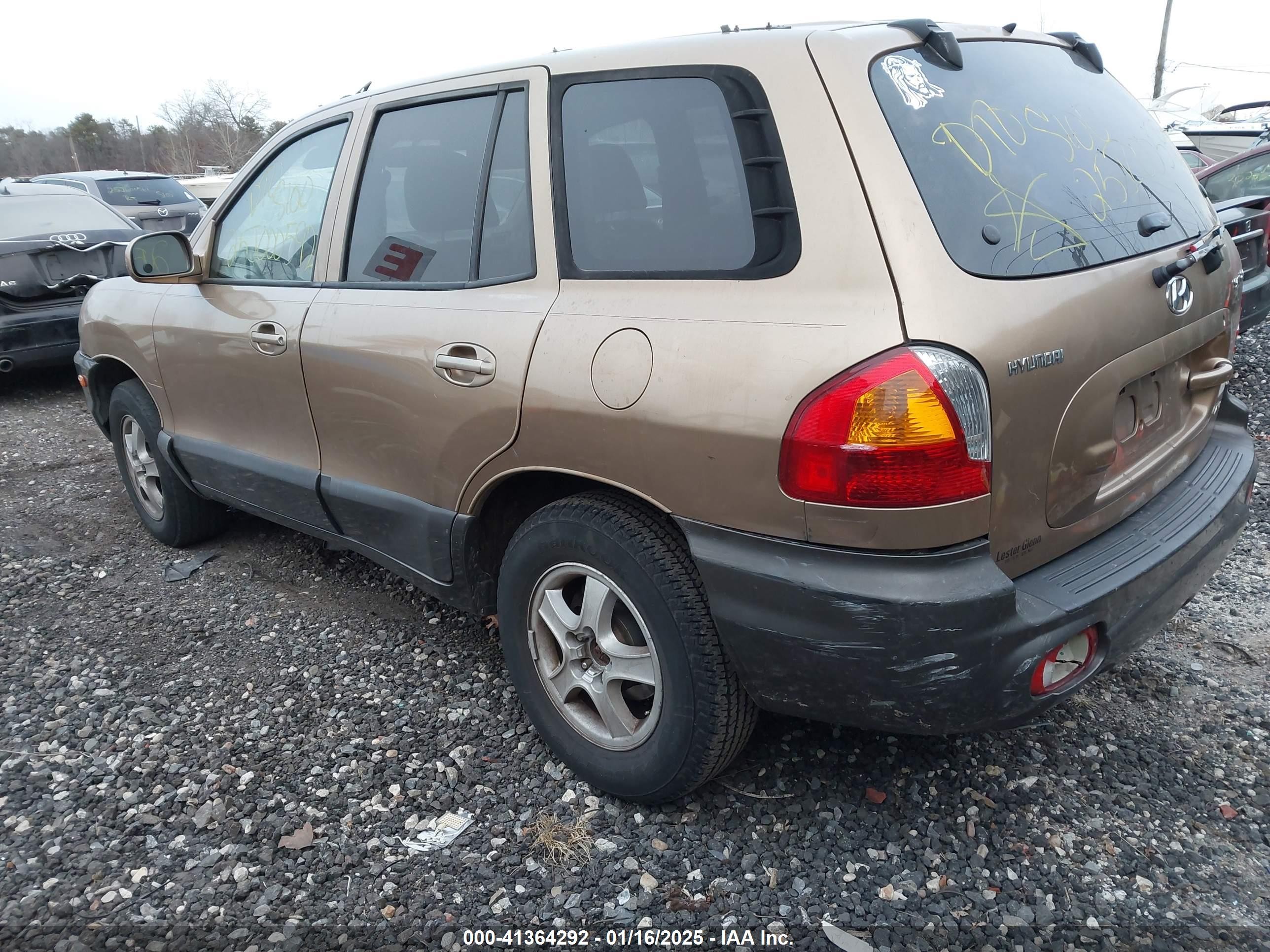 2001 Hyundai Santa Fe 2.7l V6 Gls/2.7l V6 Lx Gold vin: KM8SC83D31U111709