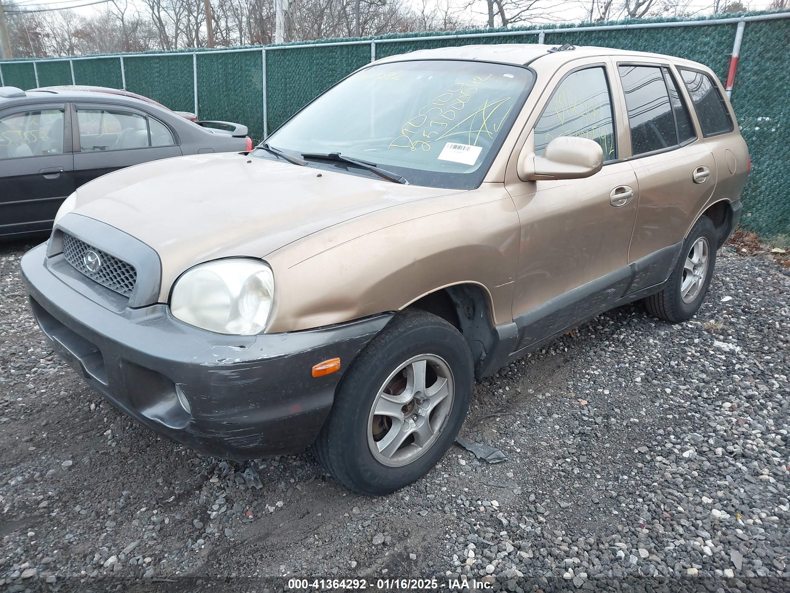 2001 Hyundai Santa Fe 2.7l V6 Gls/2.7l V6 Lx Gold vin: KM8SC83D31U111709