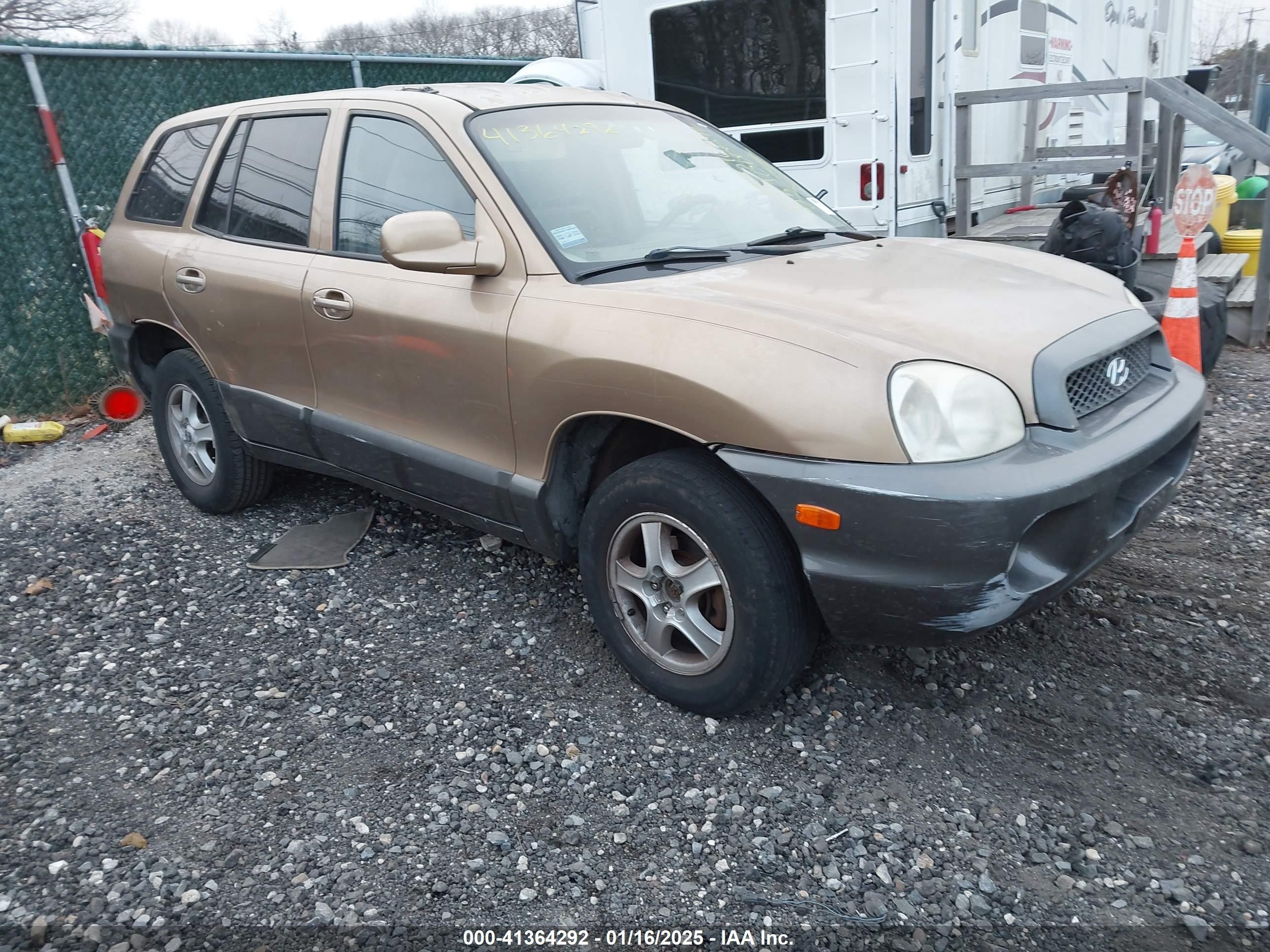 2001 Hyundai Santa Fe 2.7l V6 Gls/2.7l V6 Lx Gold vin: KM8SC83D31U111709