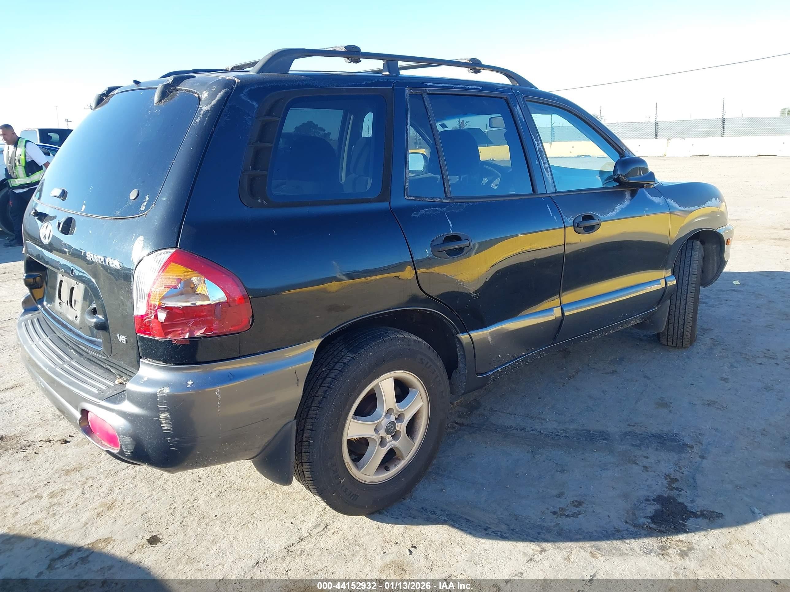 2001 Hyundai Santa Fe 2.7l V6 Gls/2.7l V6 Lx Black vin: KM8SC83D31U119499