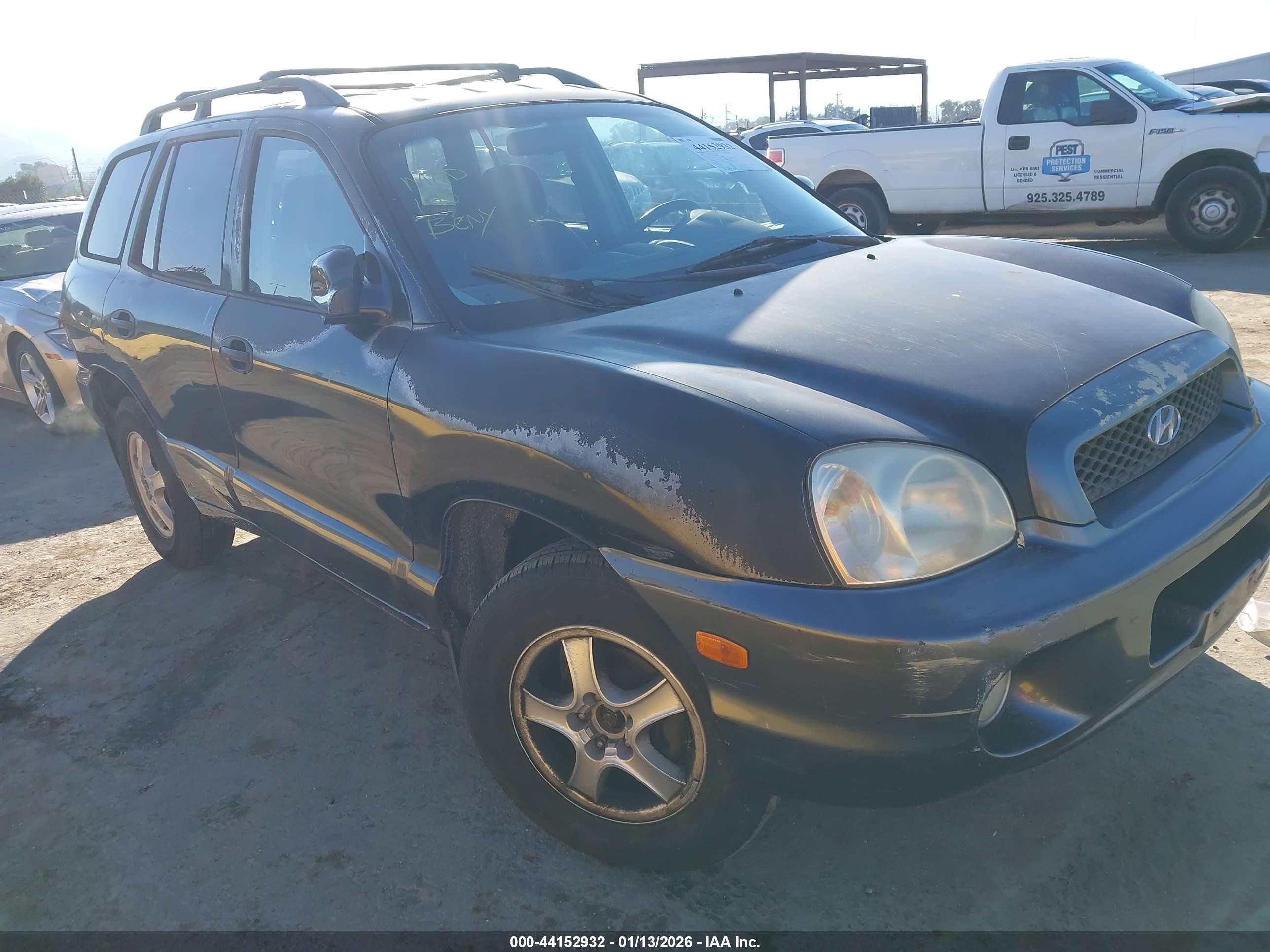 2001 Hyundai Santa Fe 2.7l V6 Gls/2.7l V6 Lx Black vin: KM8SC83D31U119499
