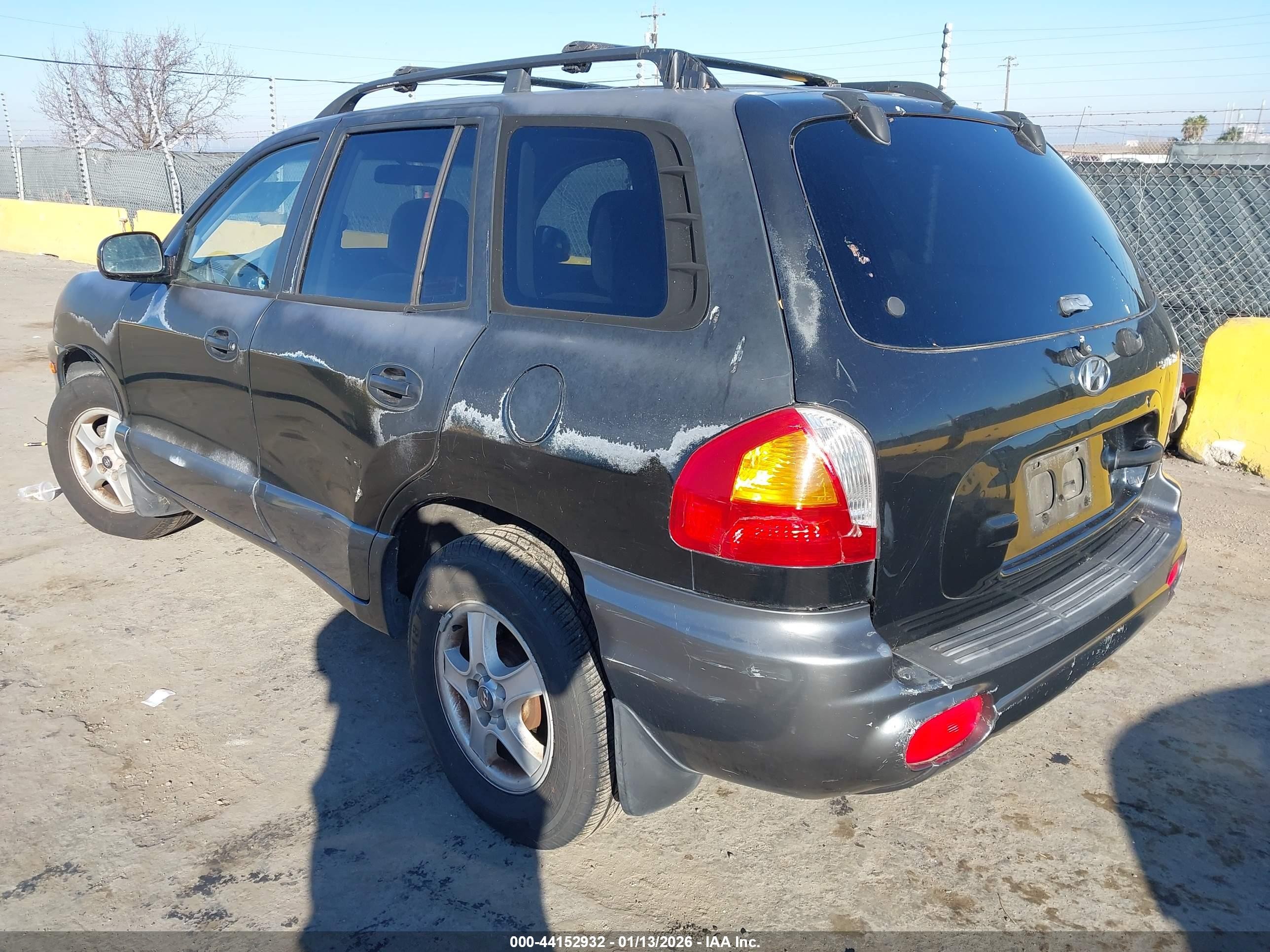 2001 Hyundai Santa Fe 2.7l V6 Gls/2.7l V6 Lx Black vin: KM8SC83D31U119499