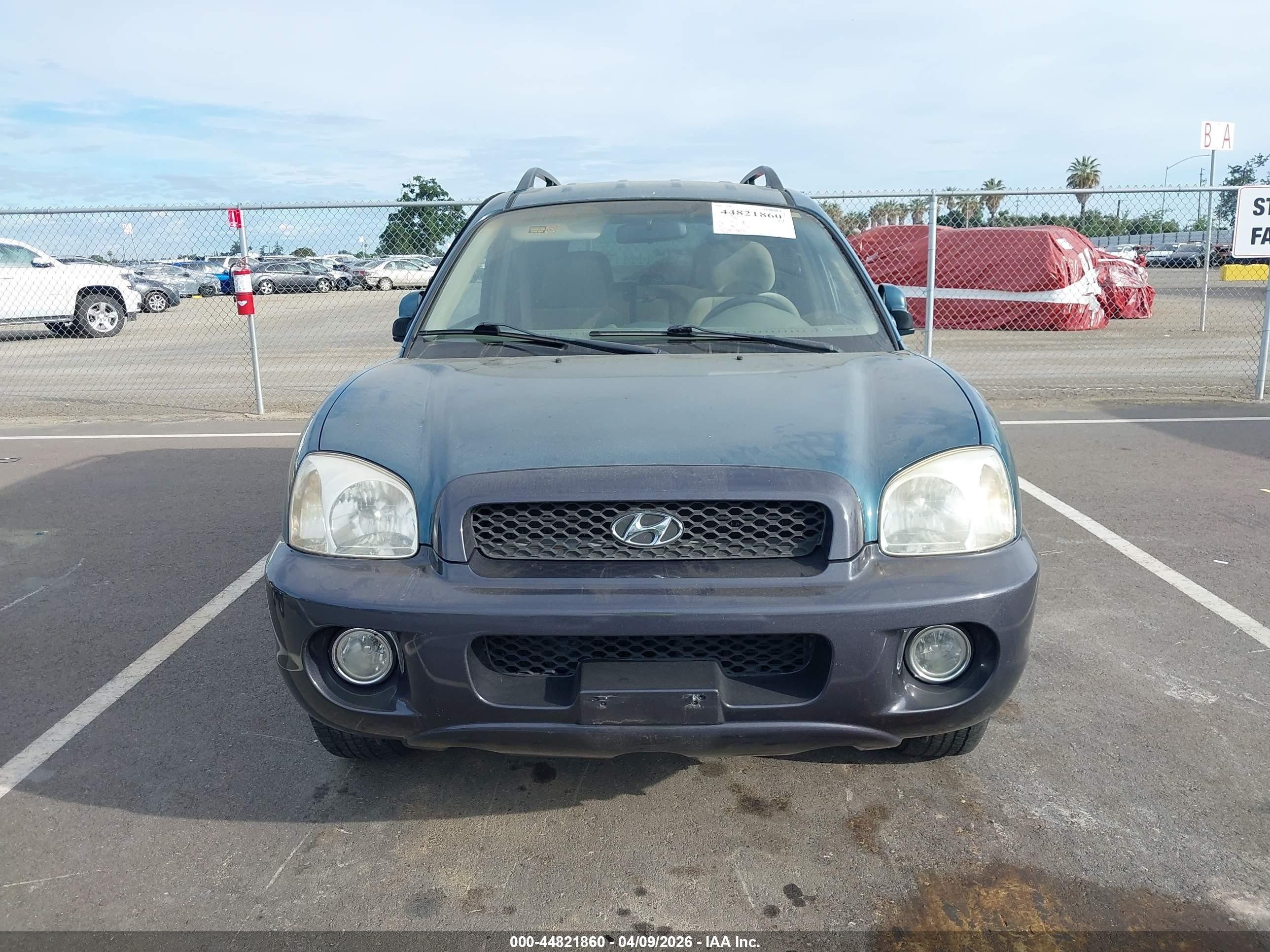 2001 Hyundai Santa Fe 2.7l V6 Gls/2.7l V6 Lx Green vin: KM8SC83D41U007794